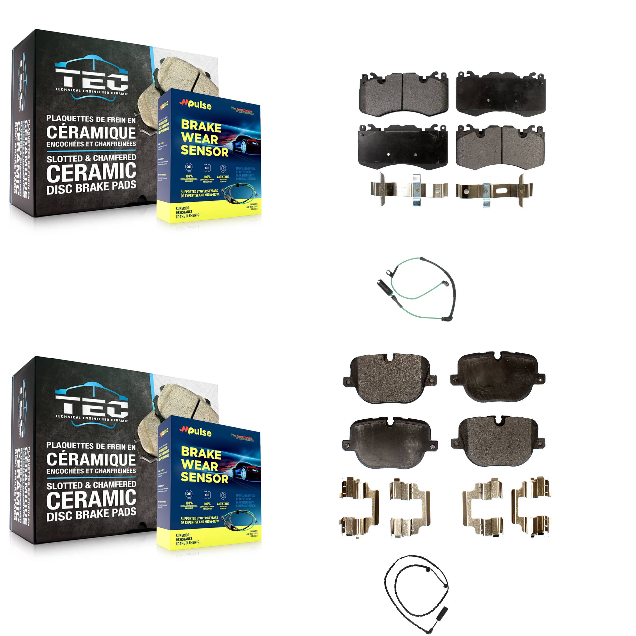 Positive Plus - KPW-100068 - Front and Rear Disc Brake Pad Kits