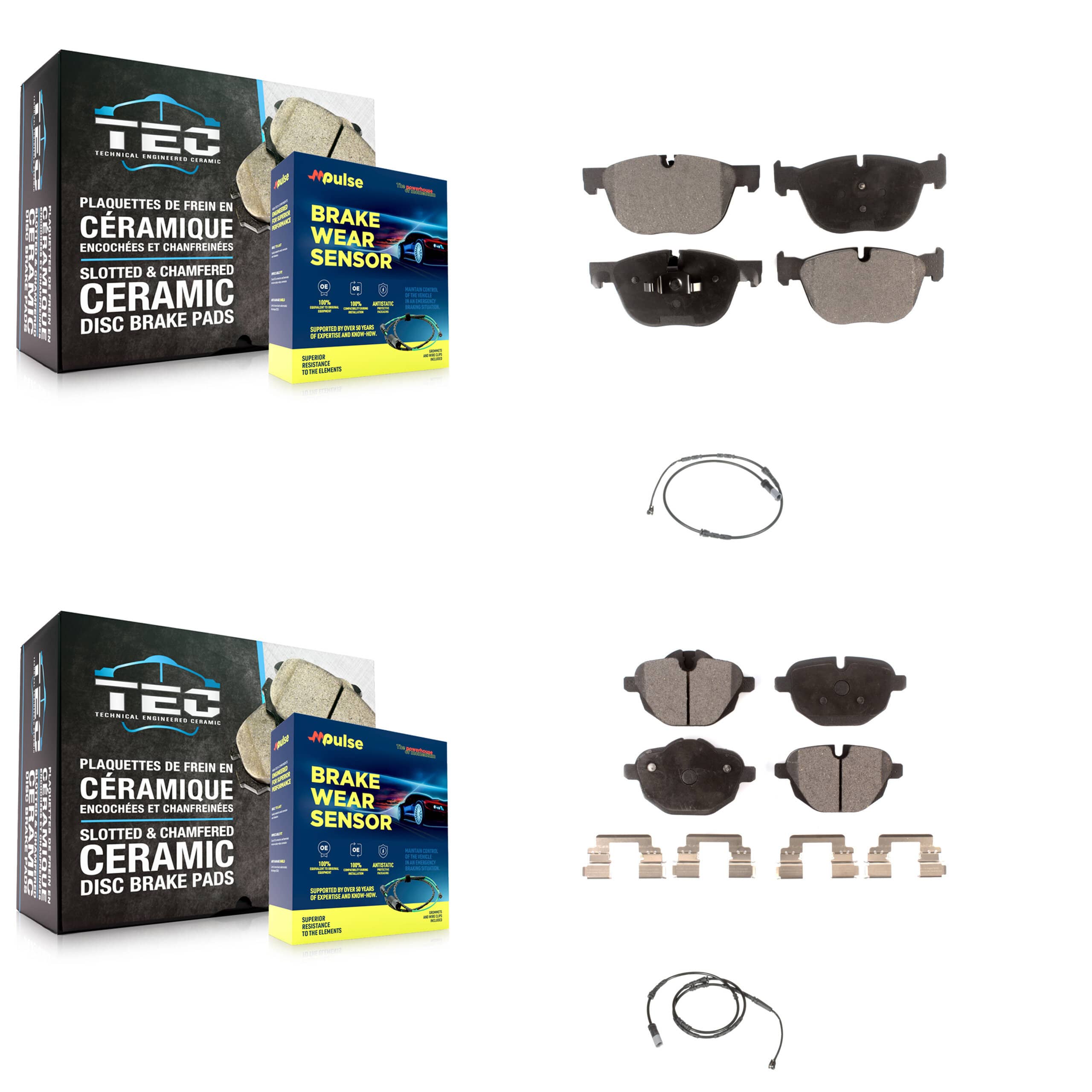Positive Plus - KPW-100108 - Front and Rear Disc Brake Pad Kits