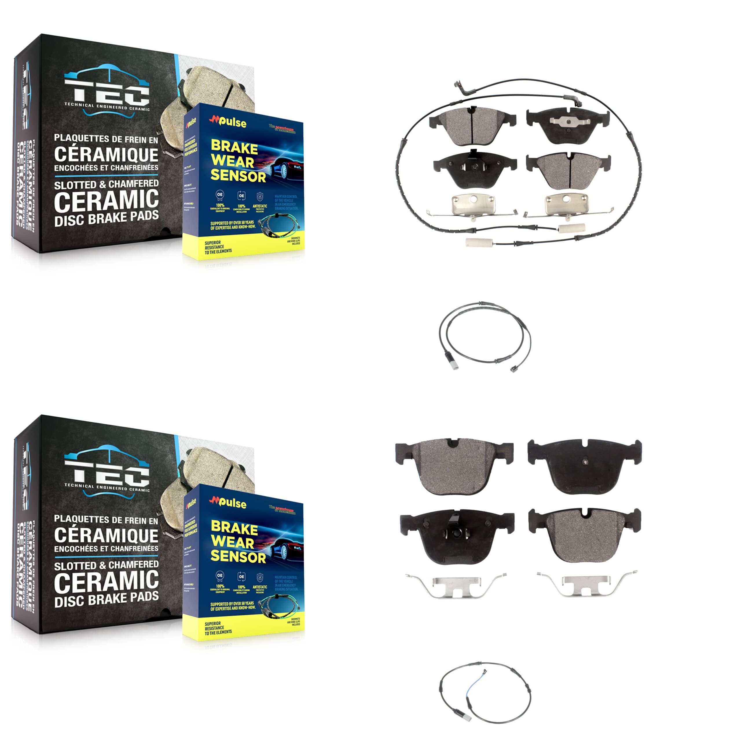 Positive Plus - KPW-100149 - Front and Rear Disc Brake Pad Kits