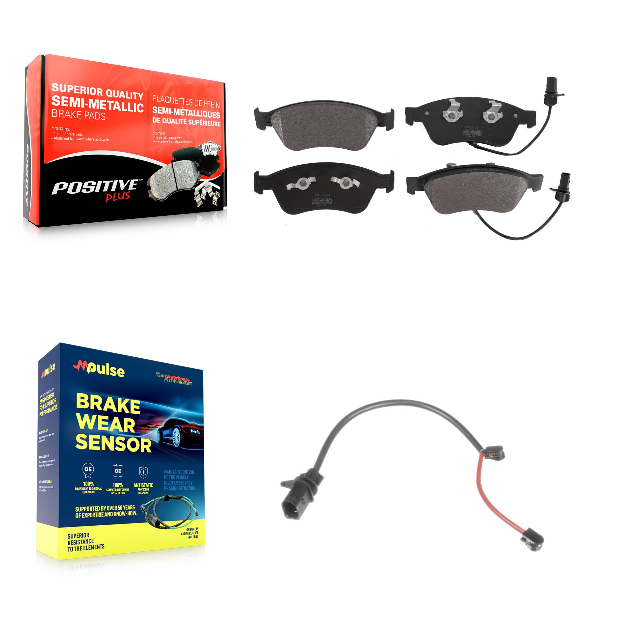 Positive Plus - KPW-100600 - Front Disc Brake Pad Kits