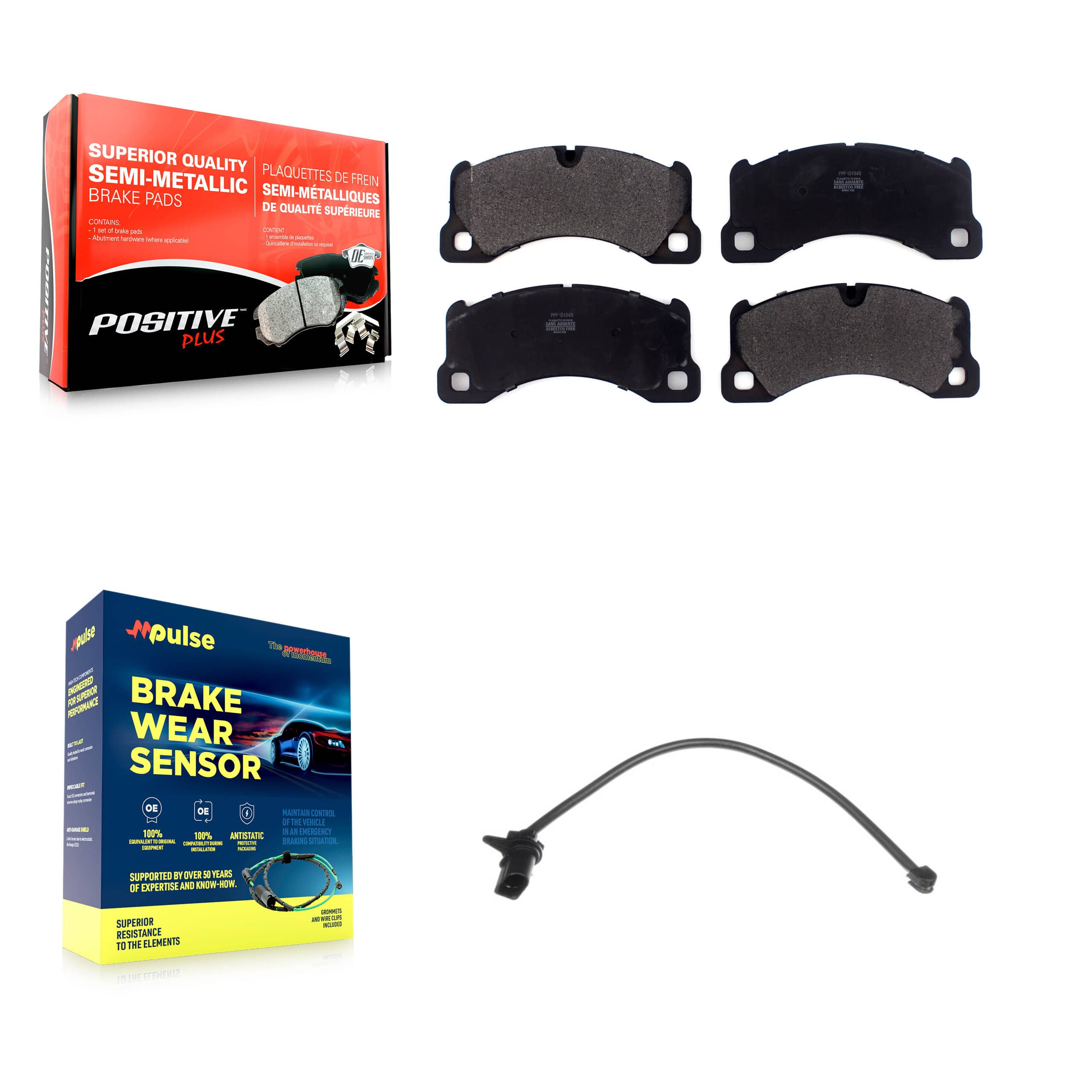 Positive Plus - KPW-100646 - Front Disc Brake Pad Kits