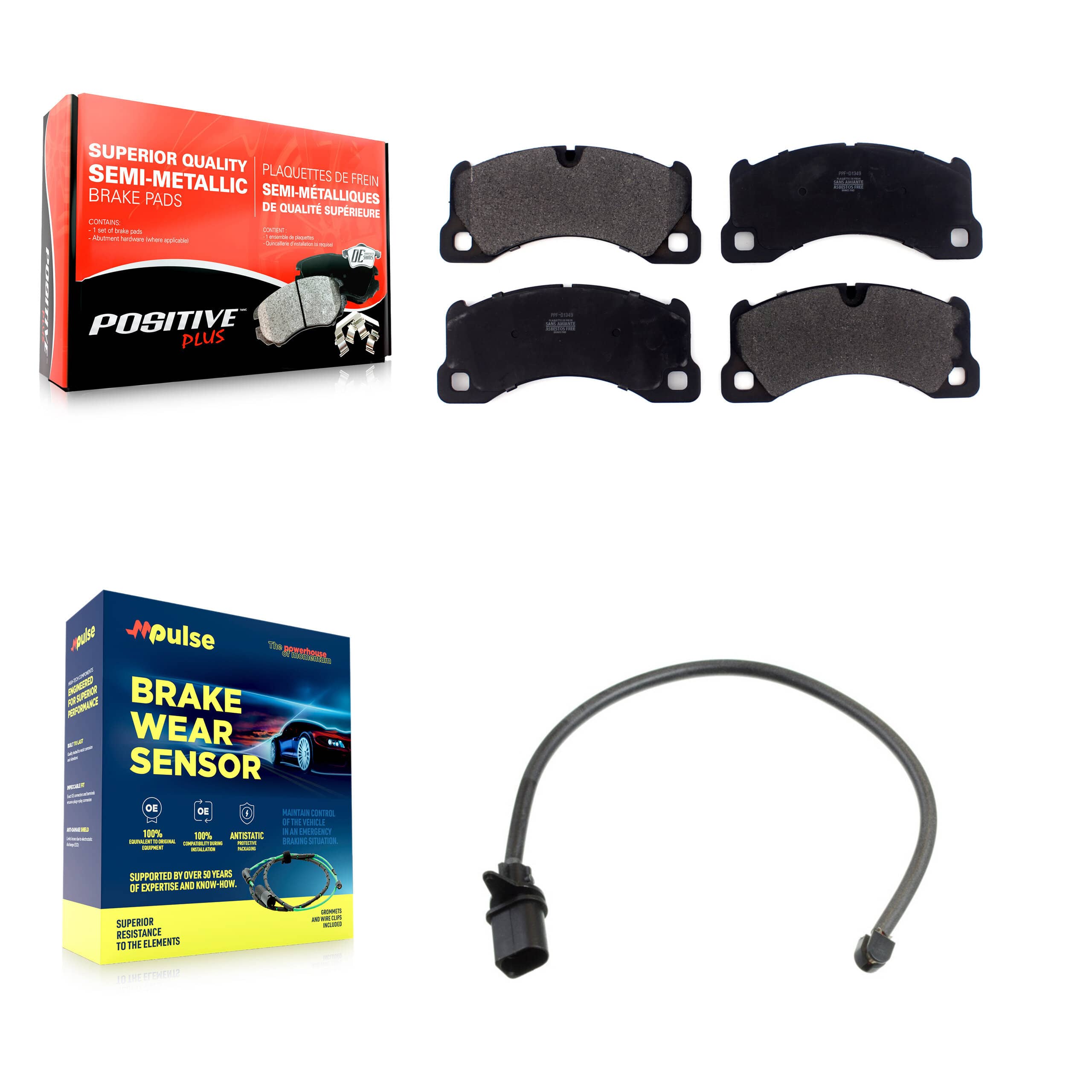 Positive Plus - KPW-100647 - Front Disc Brake Pad Kits