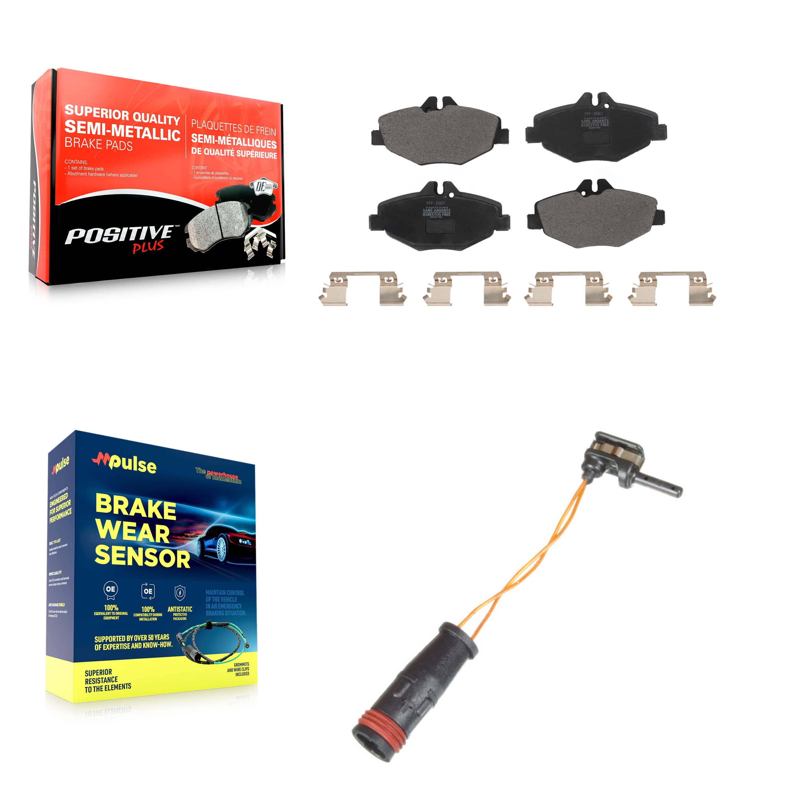 Positive Plus - KPW-100702 - Front Disc Brake Pad Kits