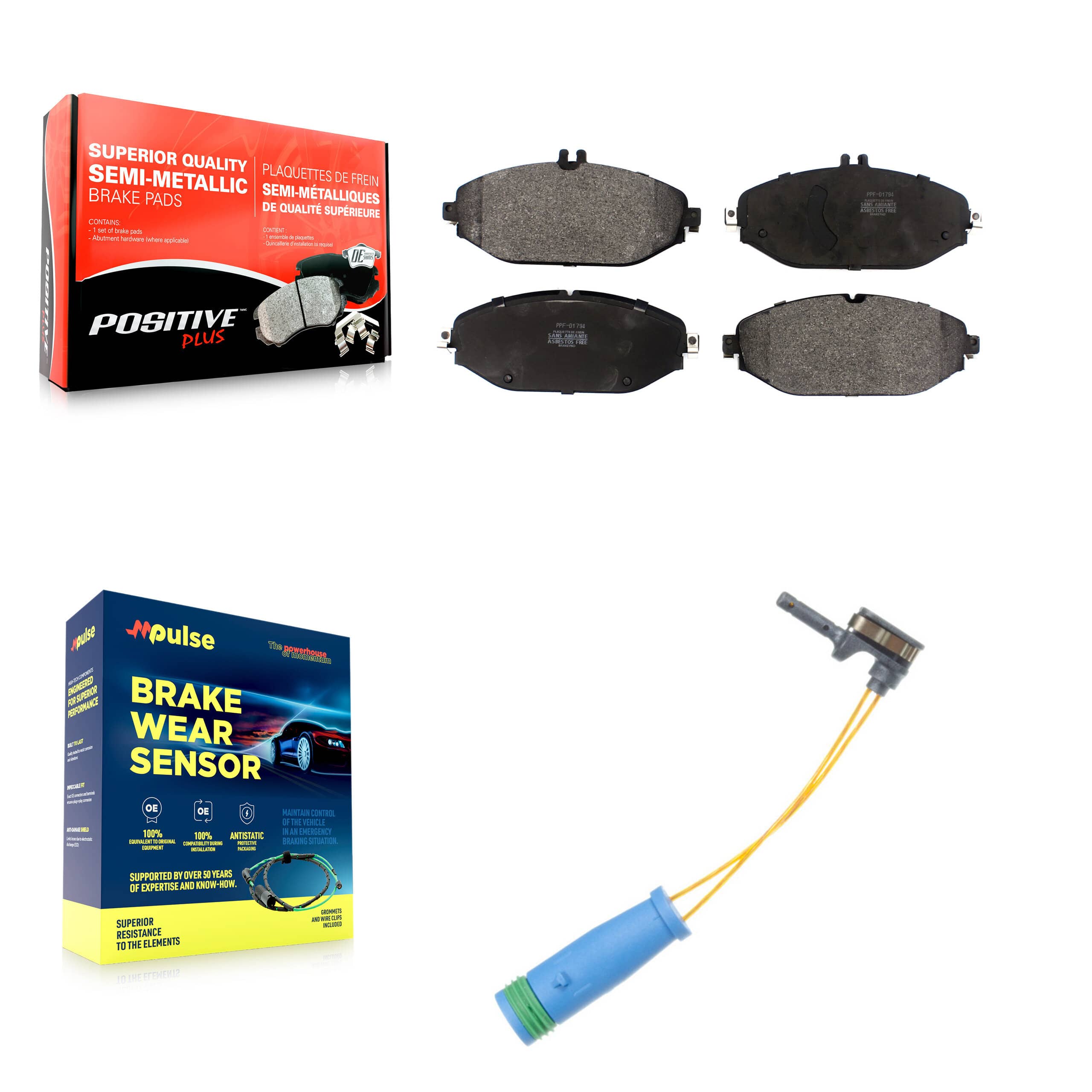 Positive Plus - KPW-100740 - Front Disc Brake Pad Kits