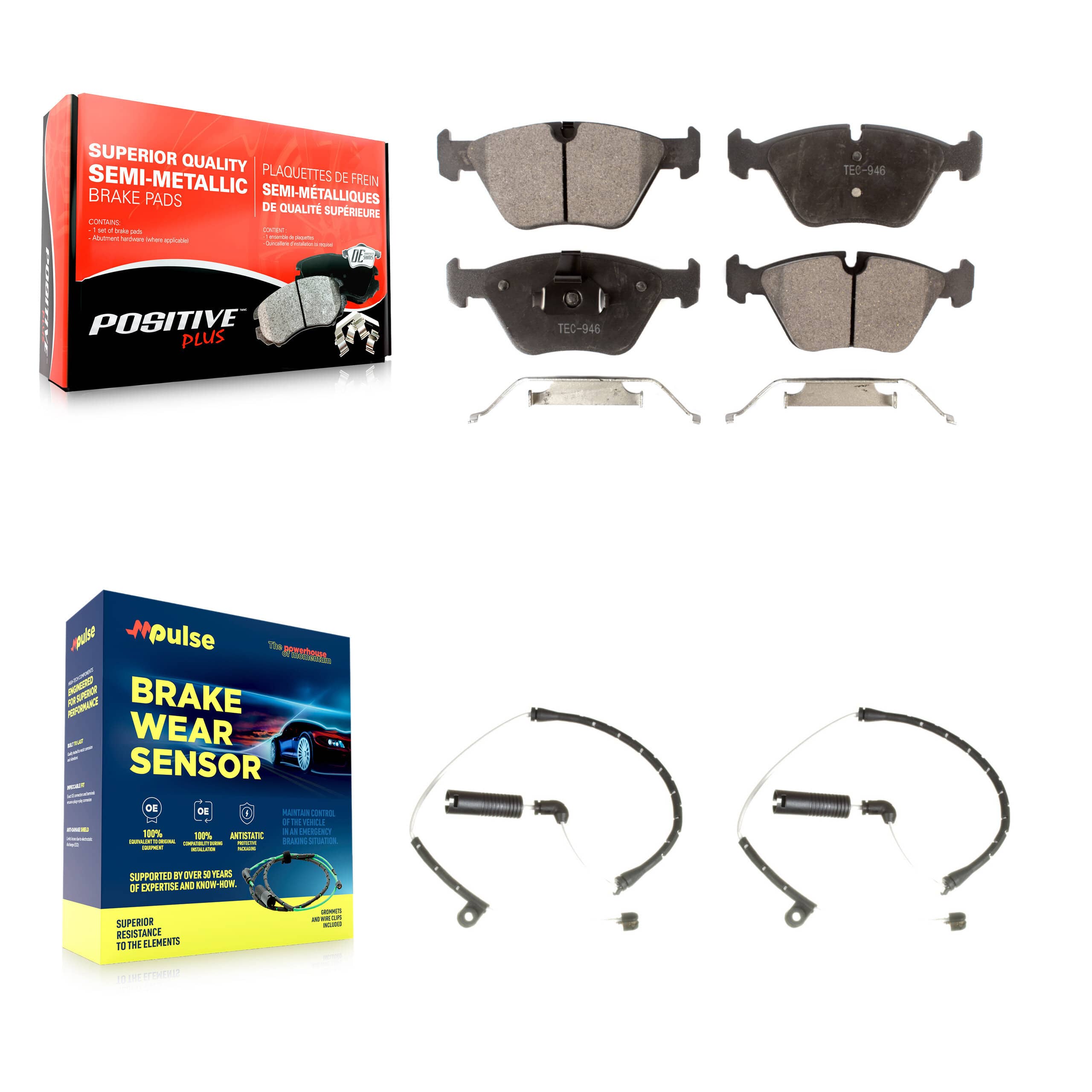 Positive Plus - KPW-100807 - Front Disc Brake Pad Kits