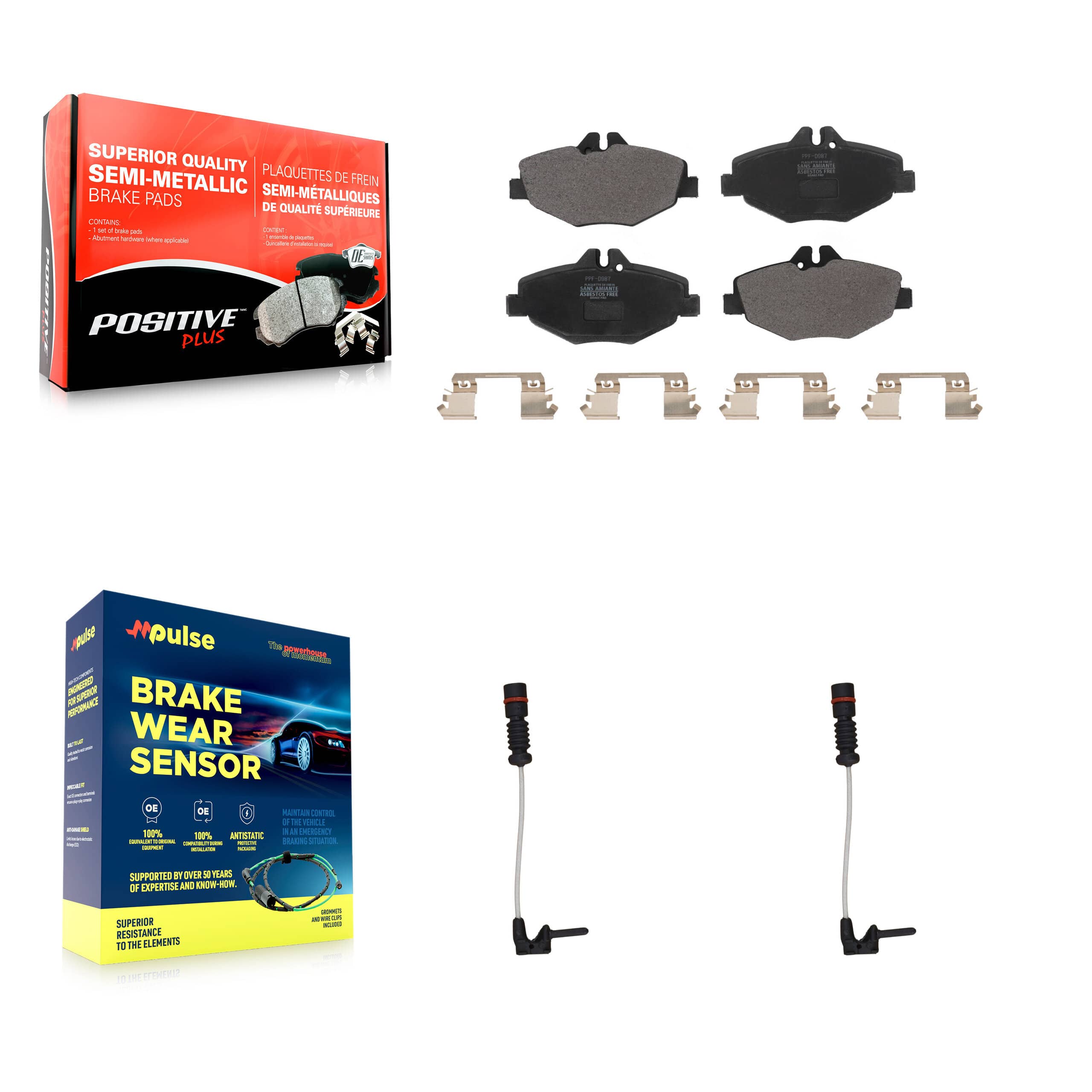 Positive Plus - KPW-100847 - Front Disc Brake Pad Kits