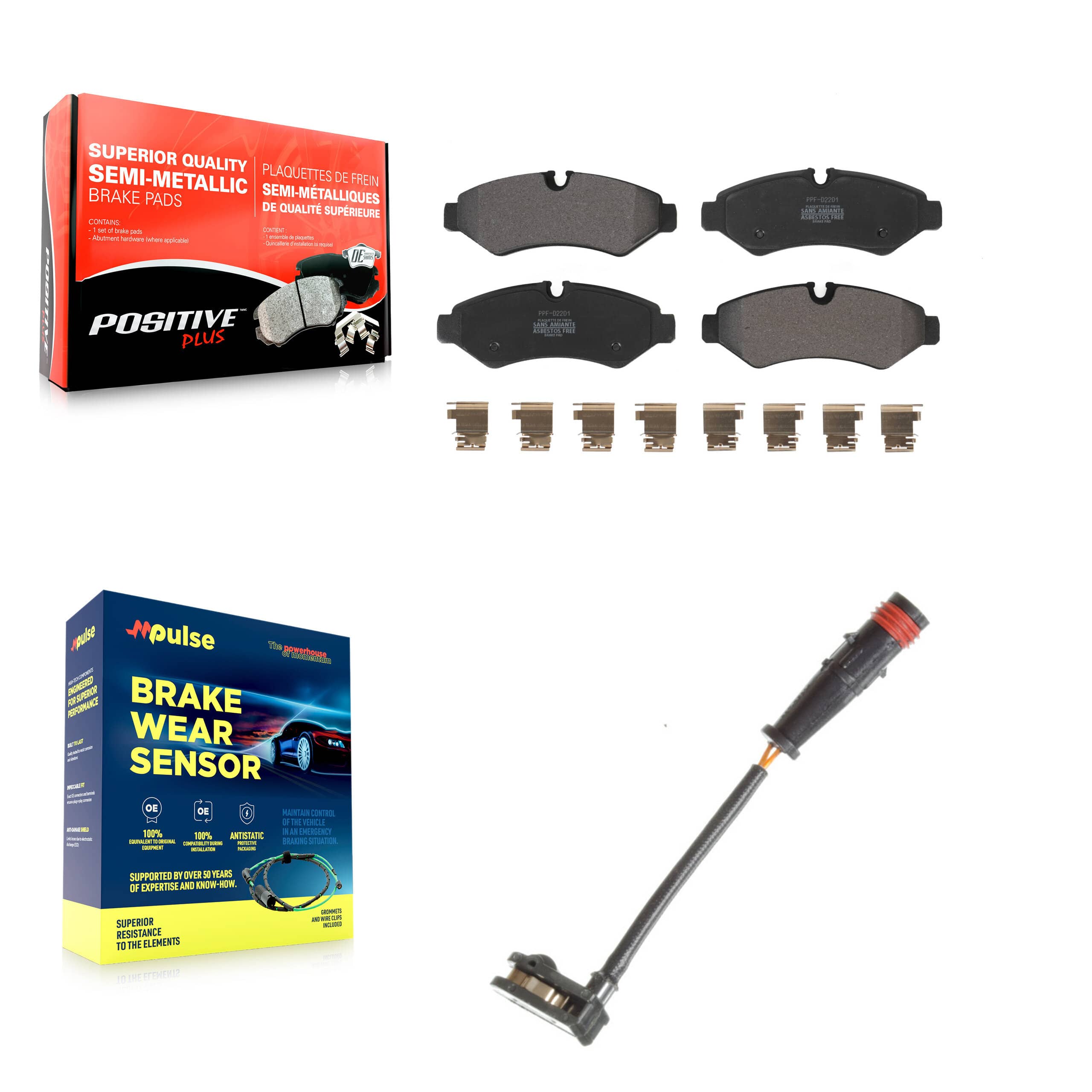 Positive Plus - KPW-101038 - Rear Disc Brake Pad Kits