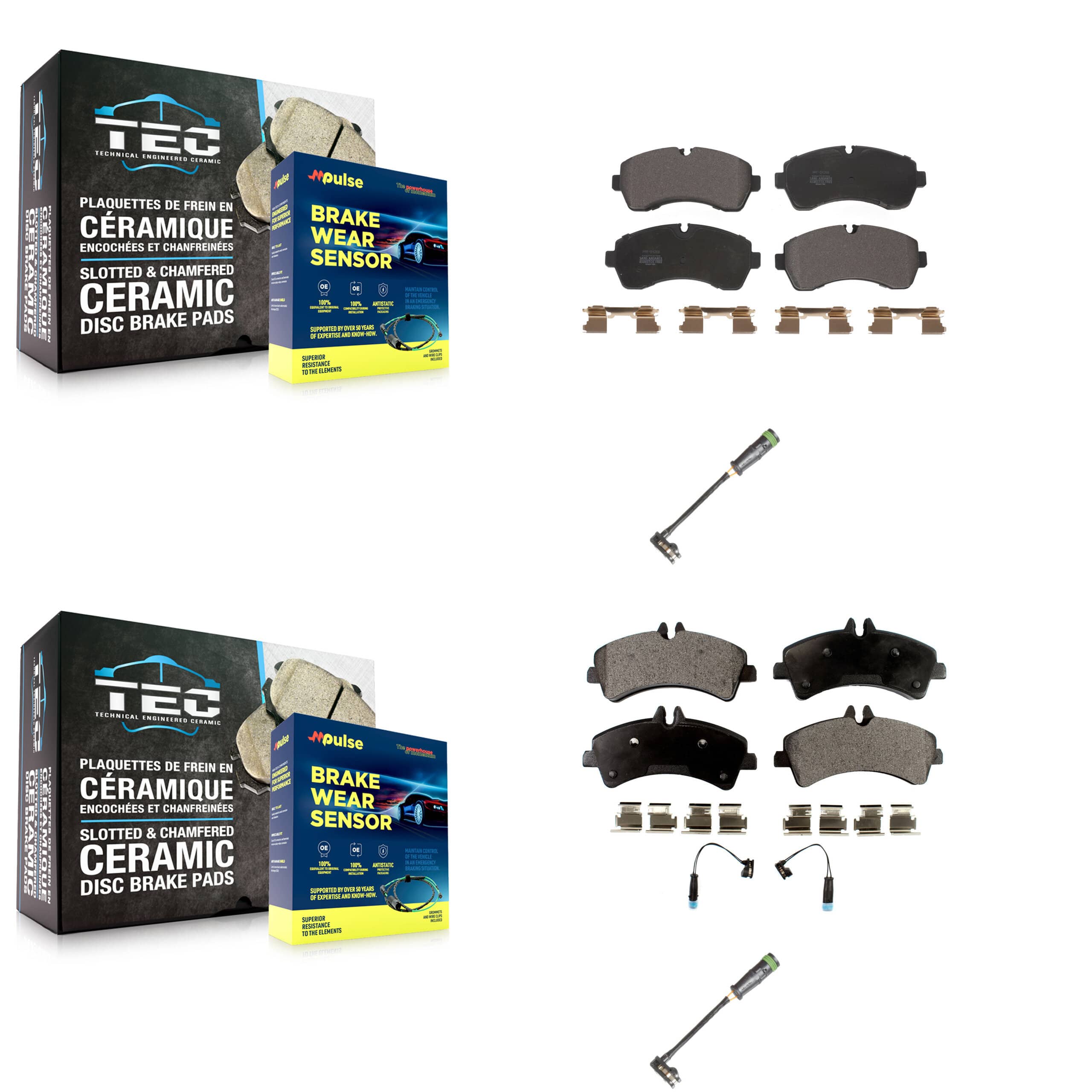 Positive Plus - KPW-101246 - Front and Rear Disc Brake Pad Kits