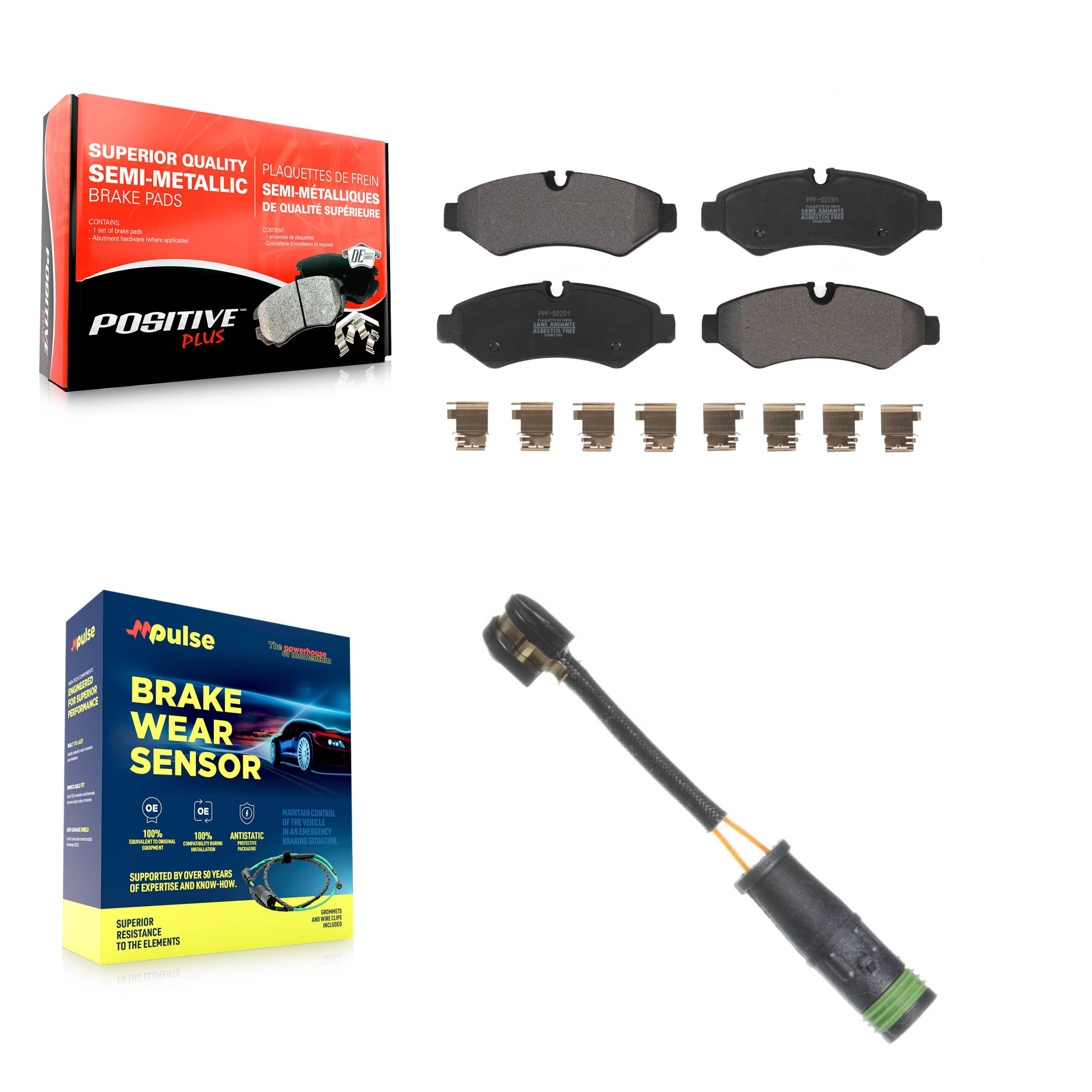 Positive Plus - KPW-101326 - Rear Disc Brake Pad Kits