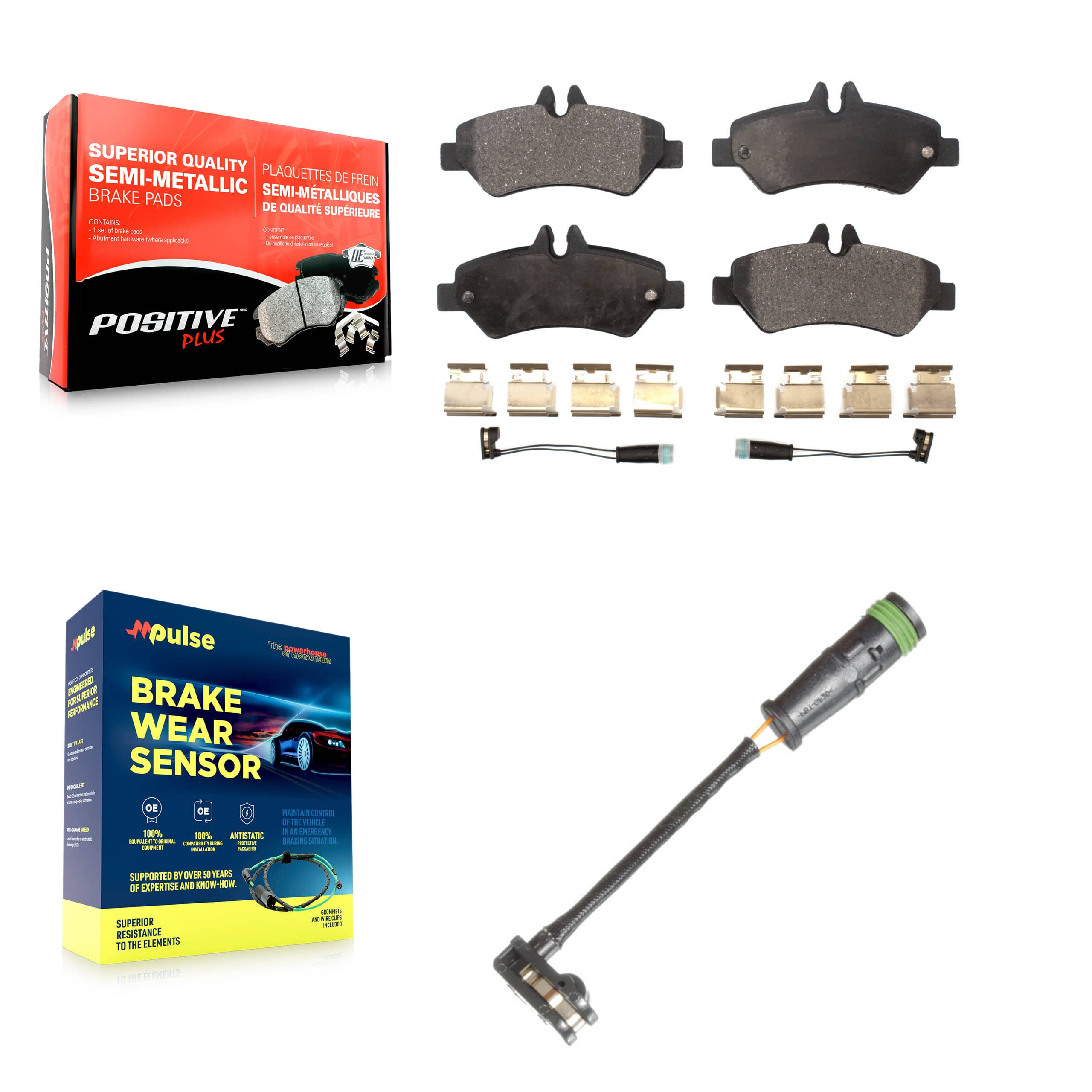 Positive Plus - KPW-101329 - Rear Disc Brake Pad Kits