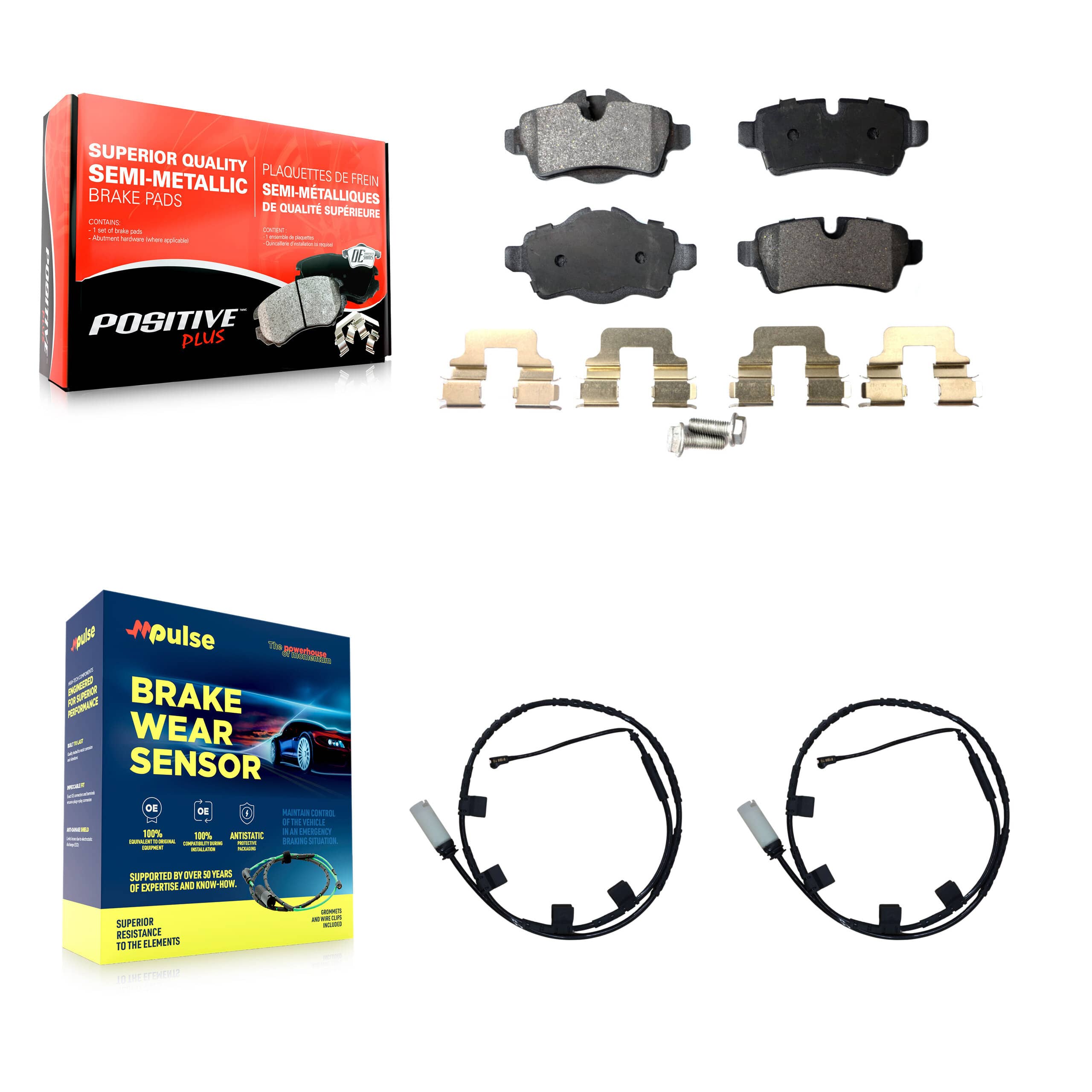Positive Plus - KPW-101337 - Rear Disc Brake Pad Kits