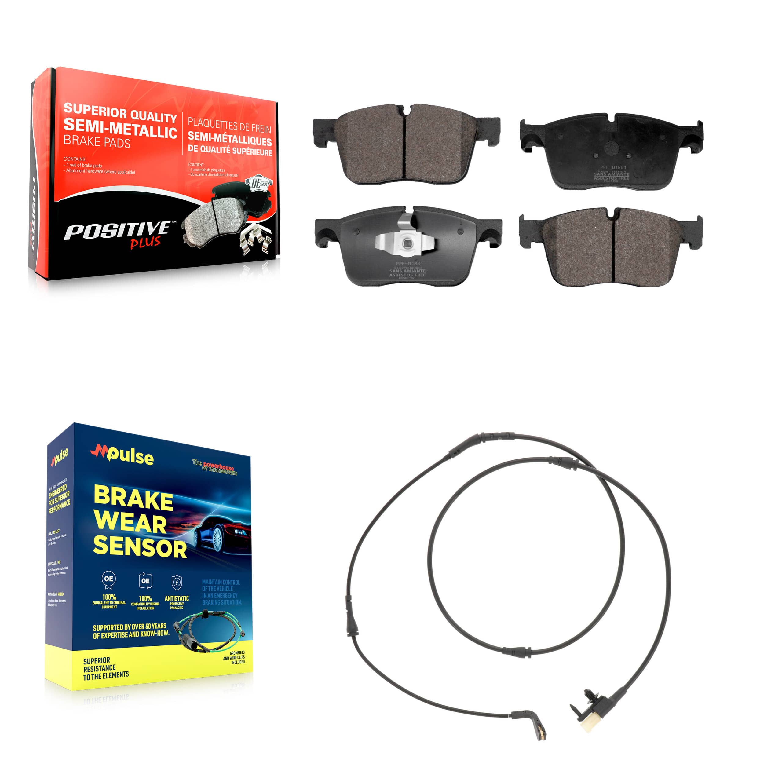 Positive Plus - KPW-101382 - Front Disc Brake Pad Kits