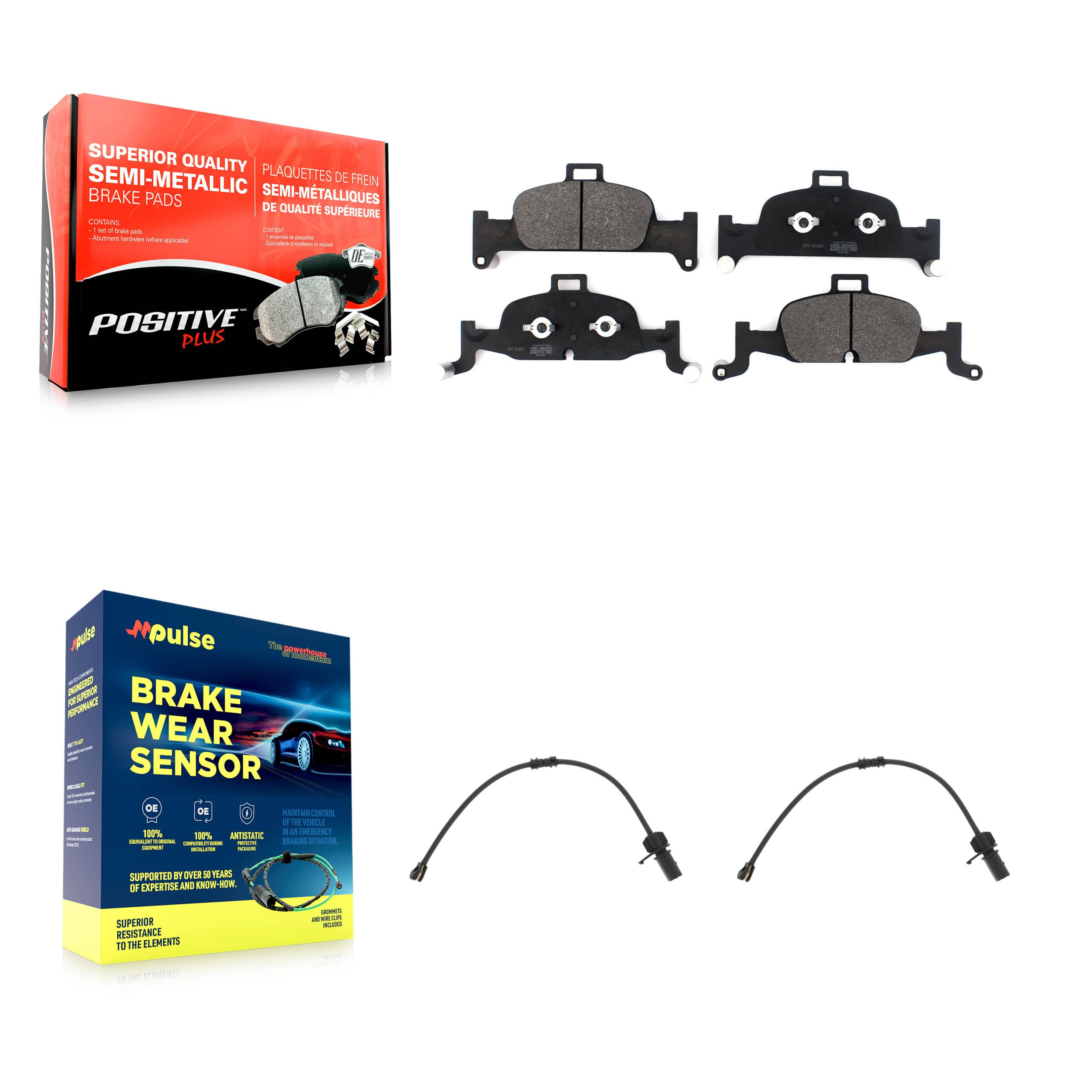 Positive Plus - KPW-101404 - Front Disc Brake Pad Kits