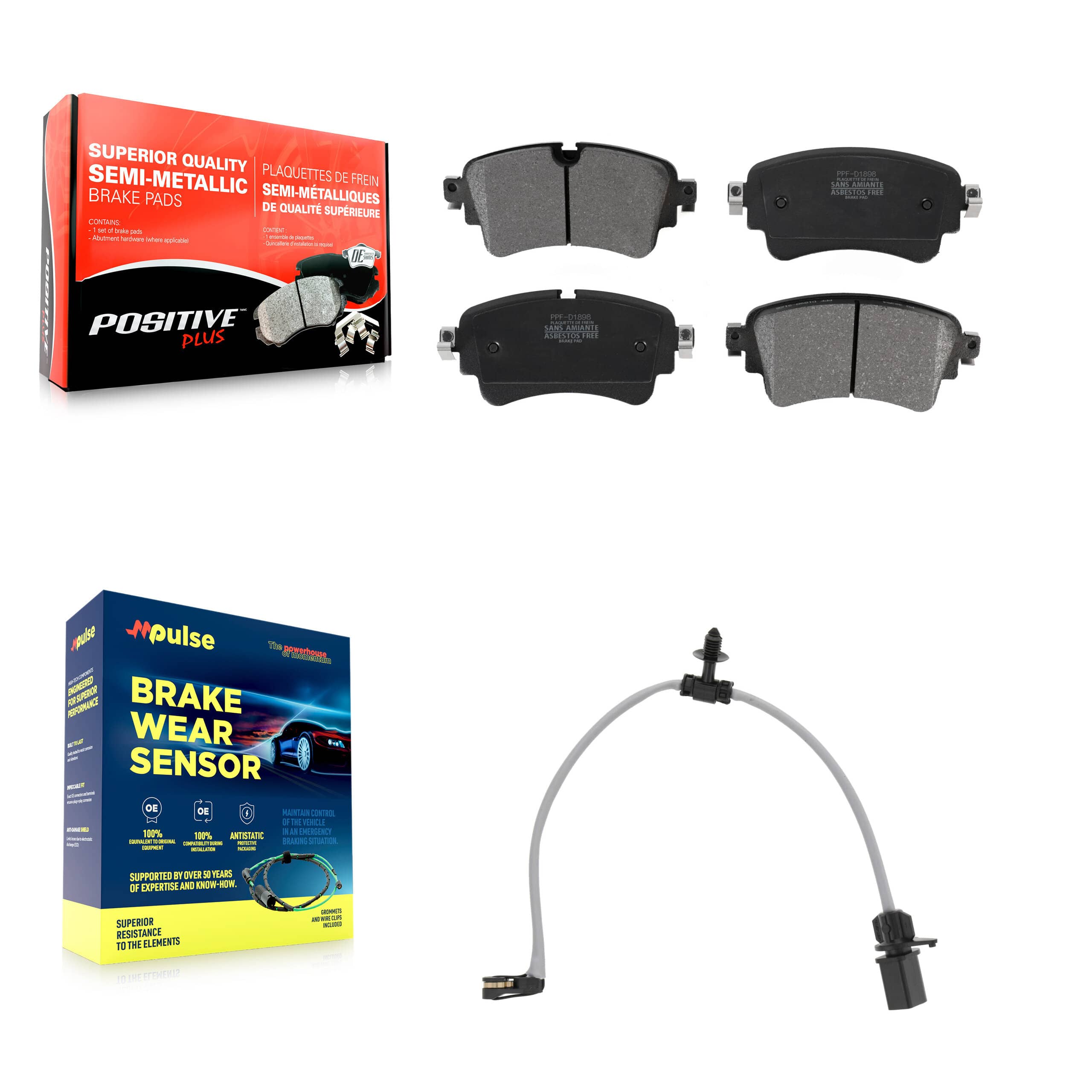 Positive Plus - KPW-101423 - Rear Disc Brake Pad Kits