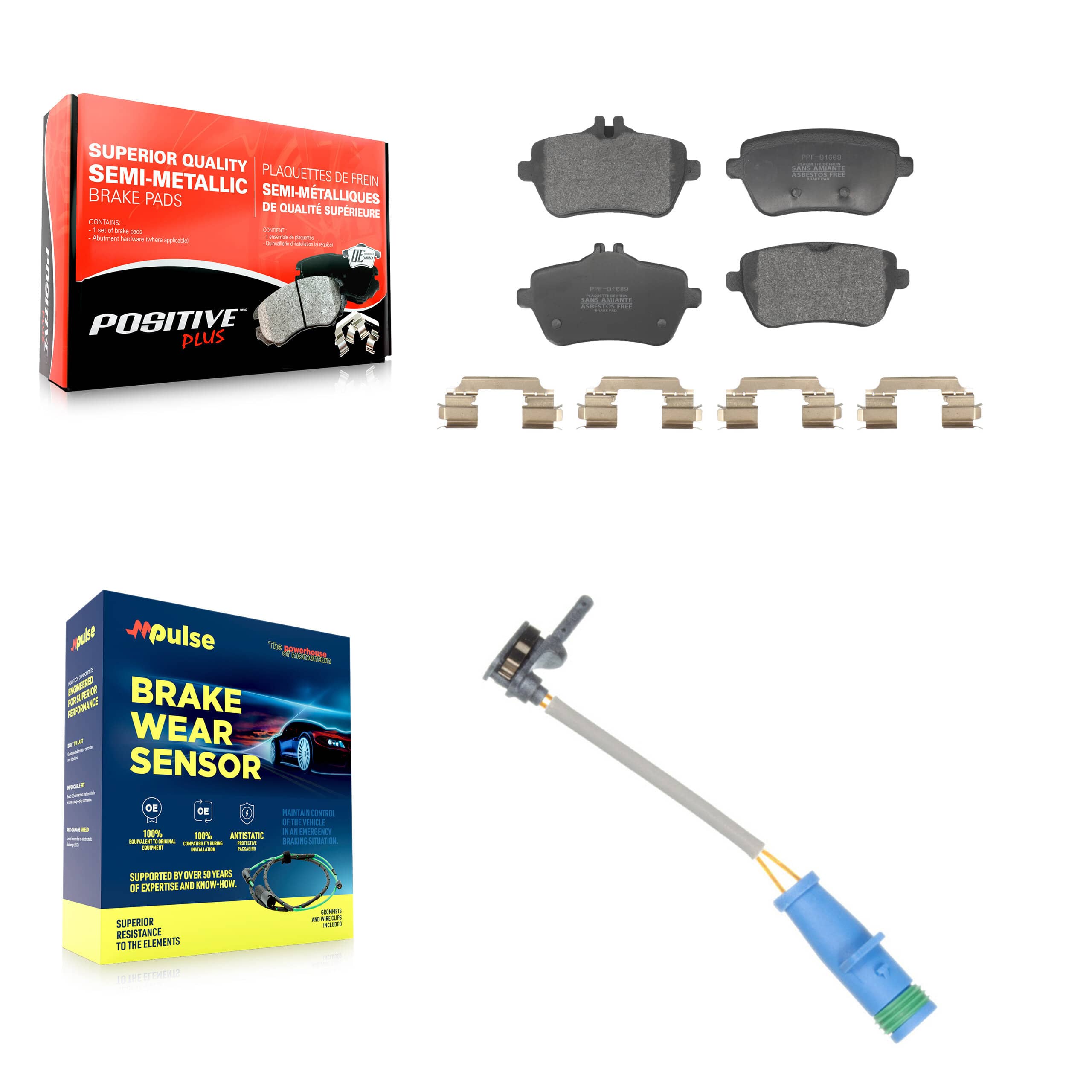 Positive Plus - KPW-101425 - Rear Disc Brake Pad Kits