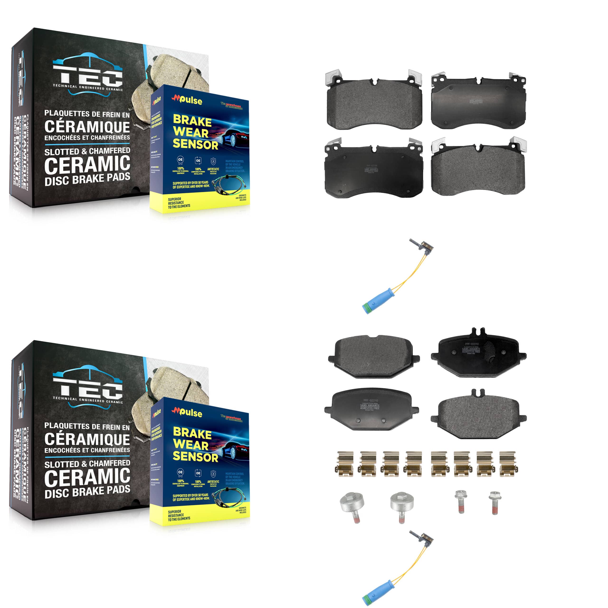 Positive Plus - KPW-101453 - Front and Rear Disc Brake Pad Kits