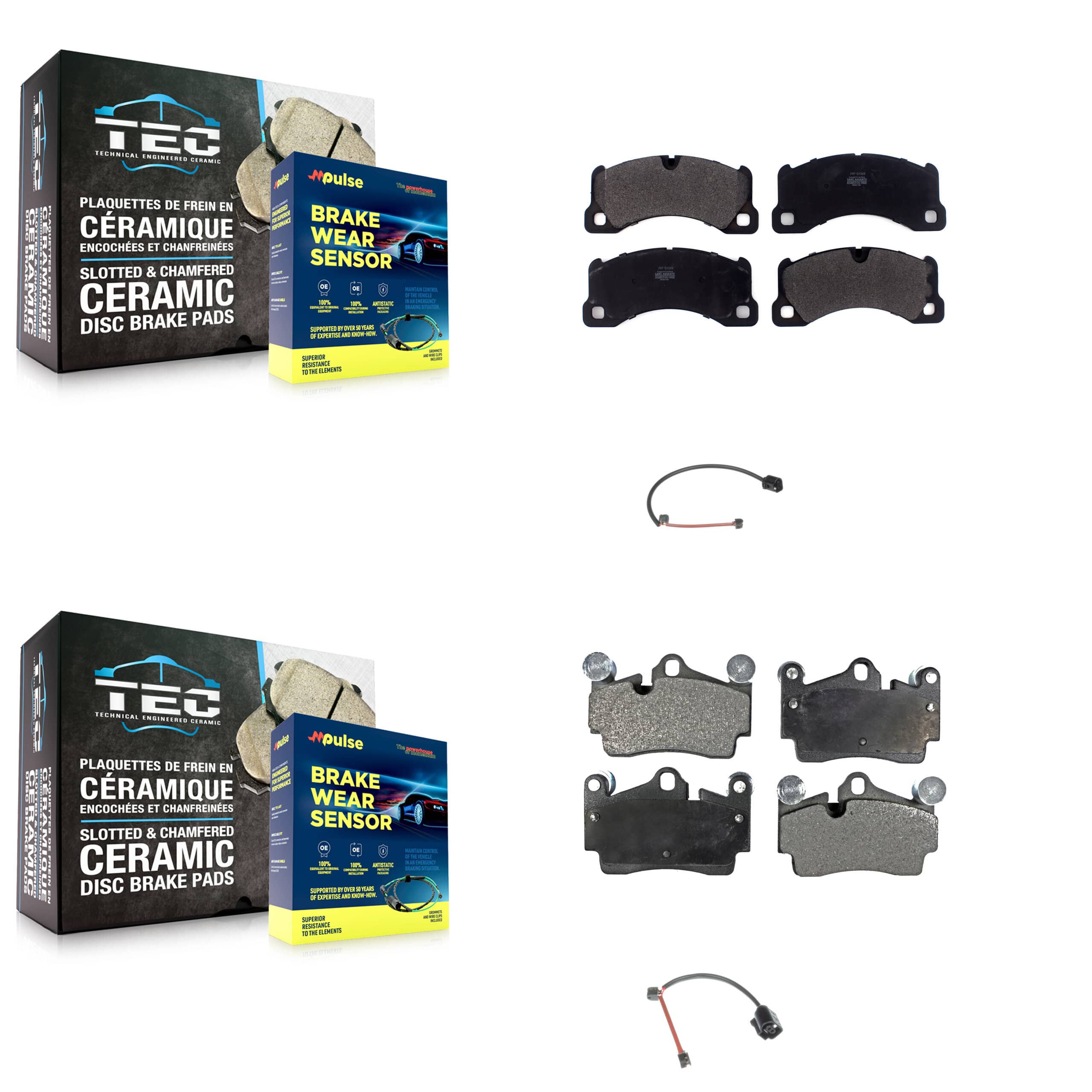 Positive Plus - KPW-101461 - Front and Rear Disc Brake Pad Kits