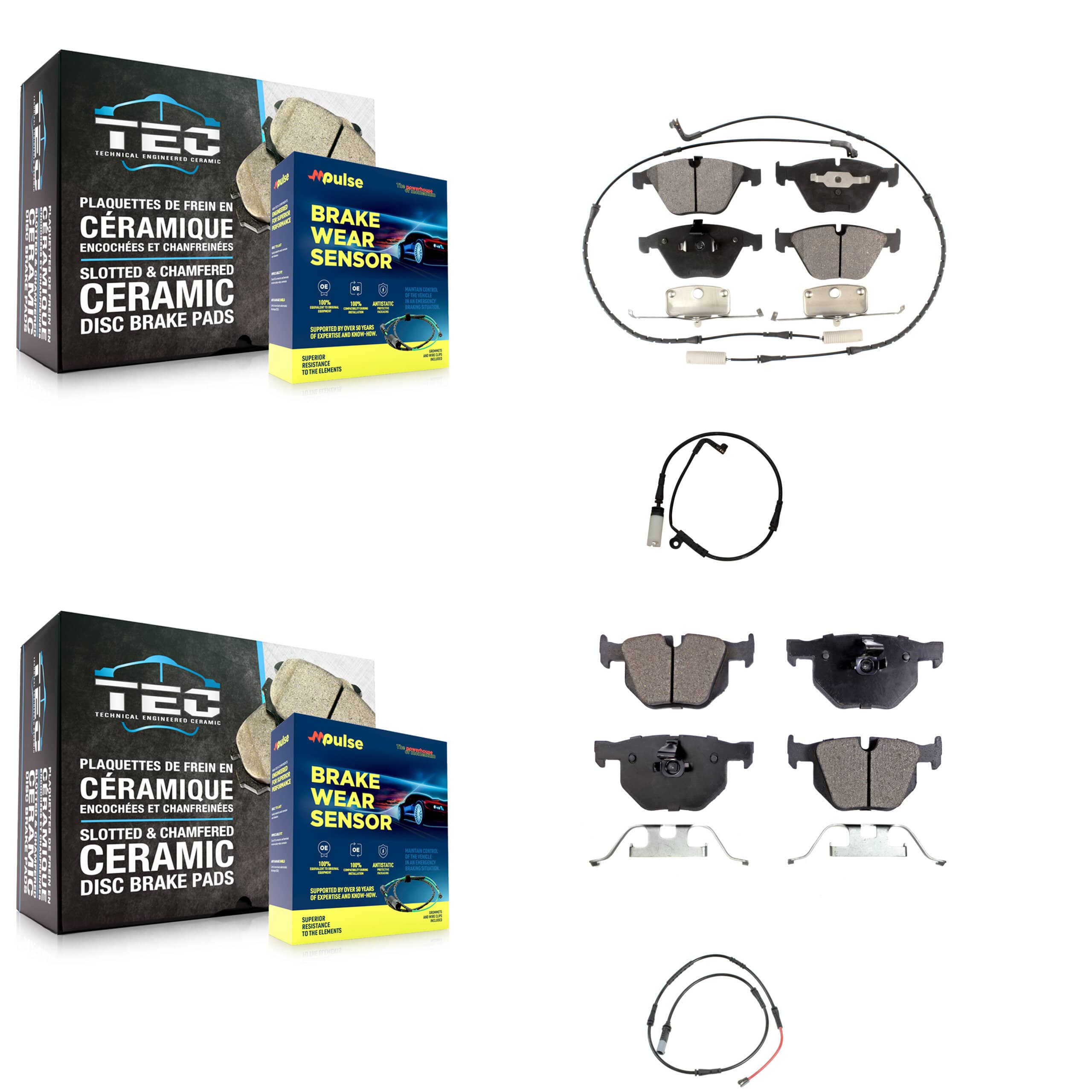 Positive Plus - KPW-101472 - Front and Rear Disc Brake Pad Kits