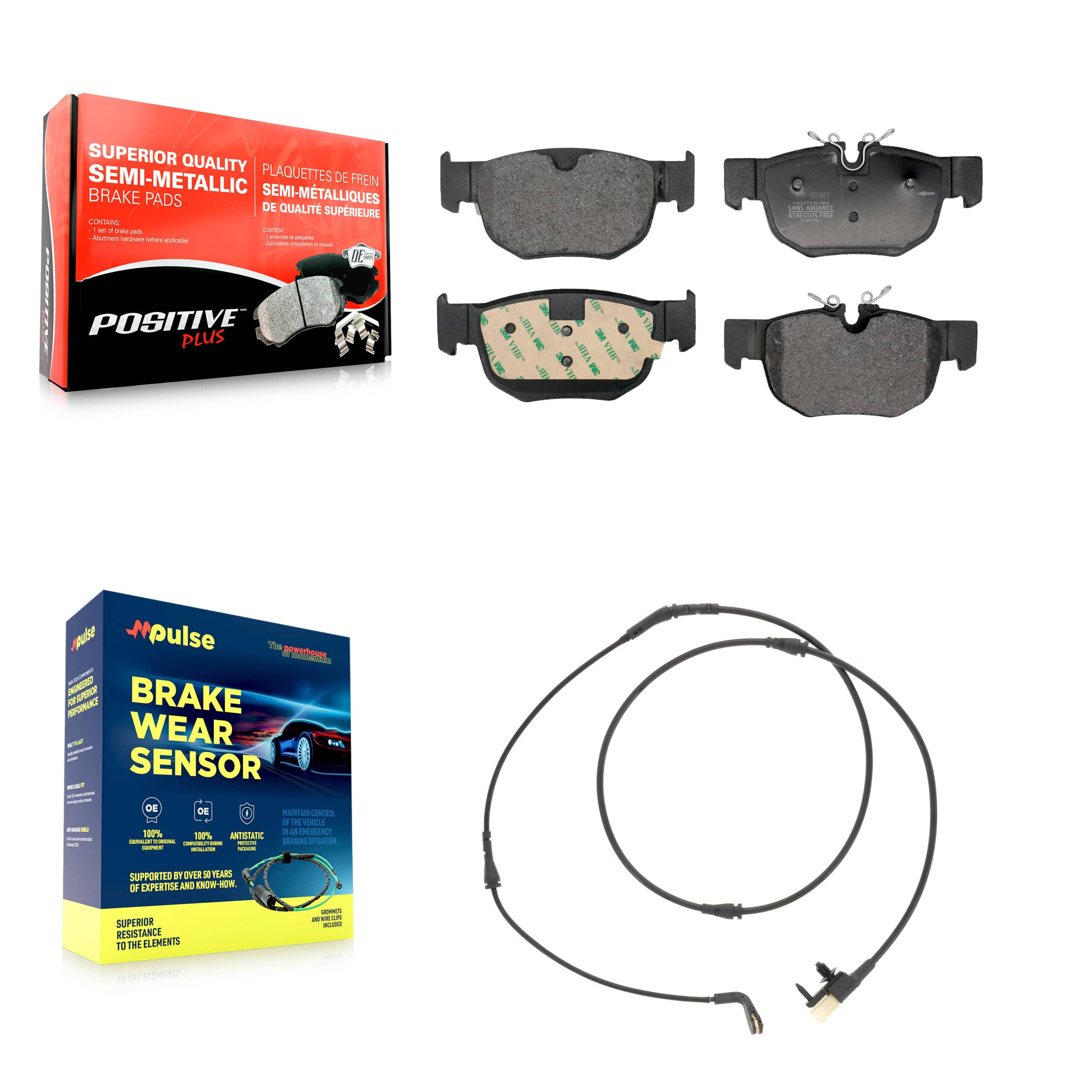Positive Plus - KPW-101599 - Rear Disc Brake Pad Kits