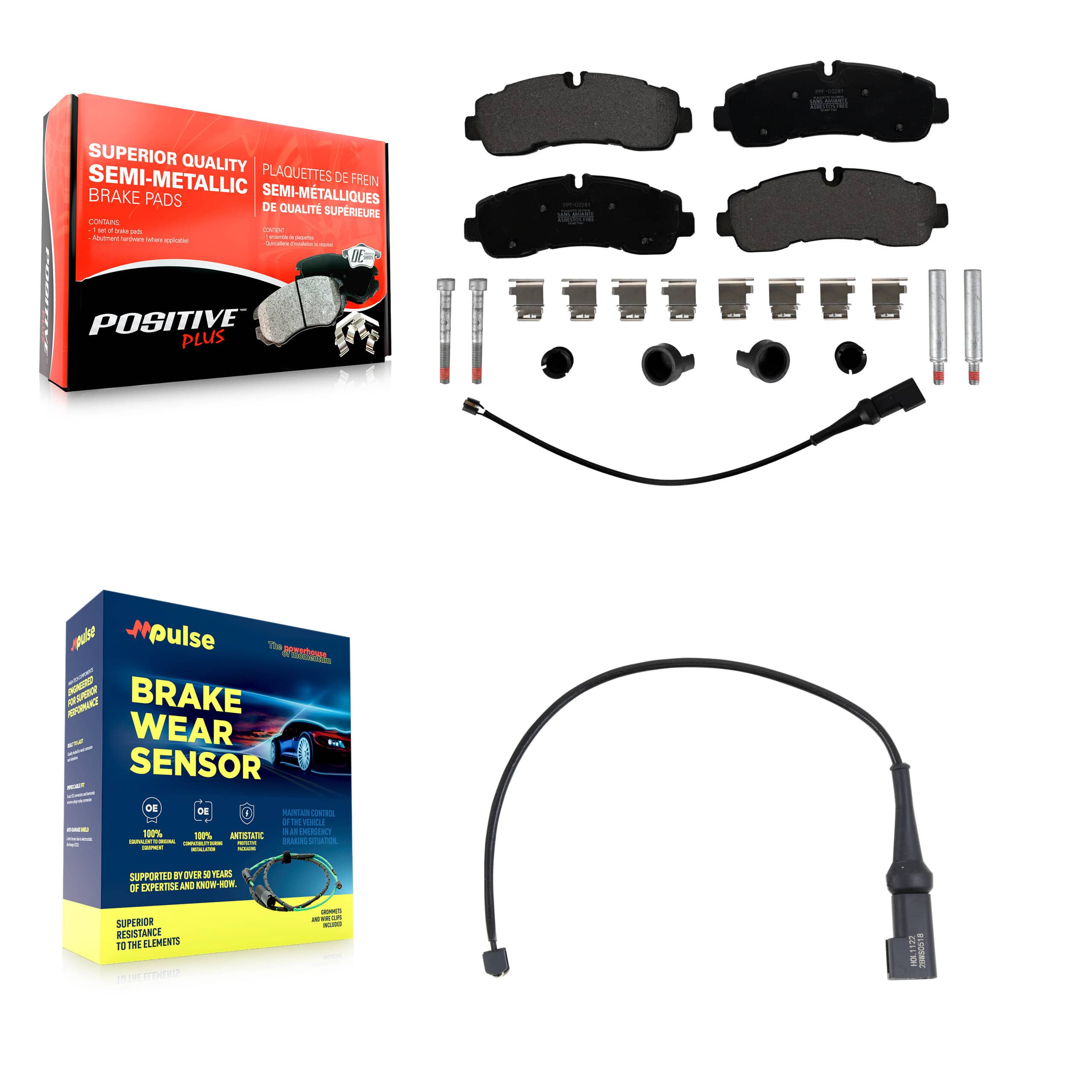 Positive Plus - KPW-101603 - Rear Disc Brake Pad Kits