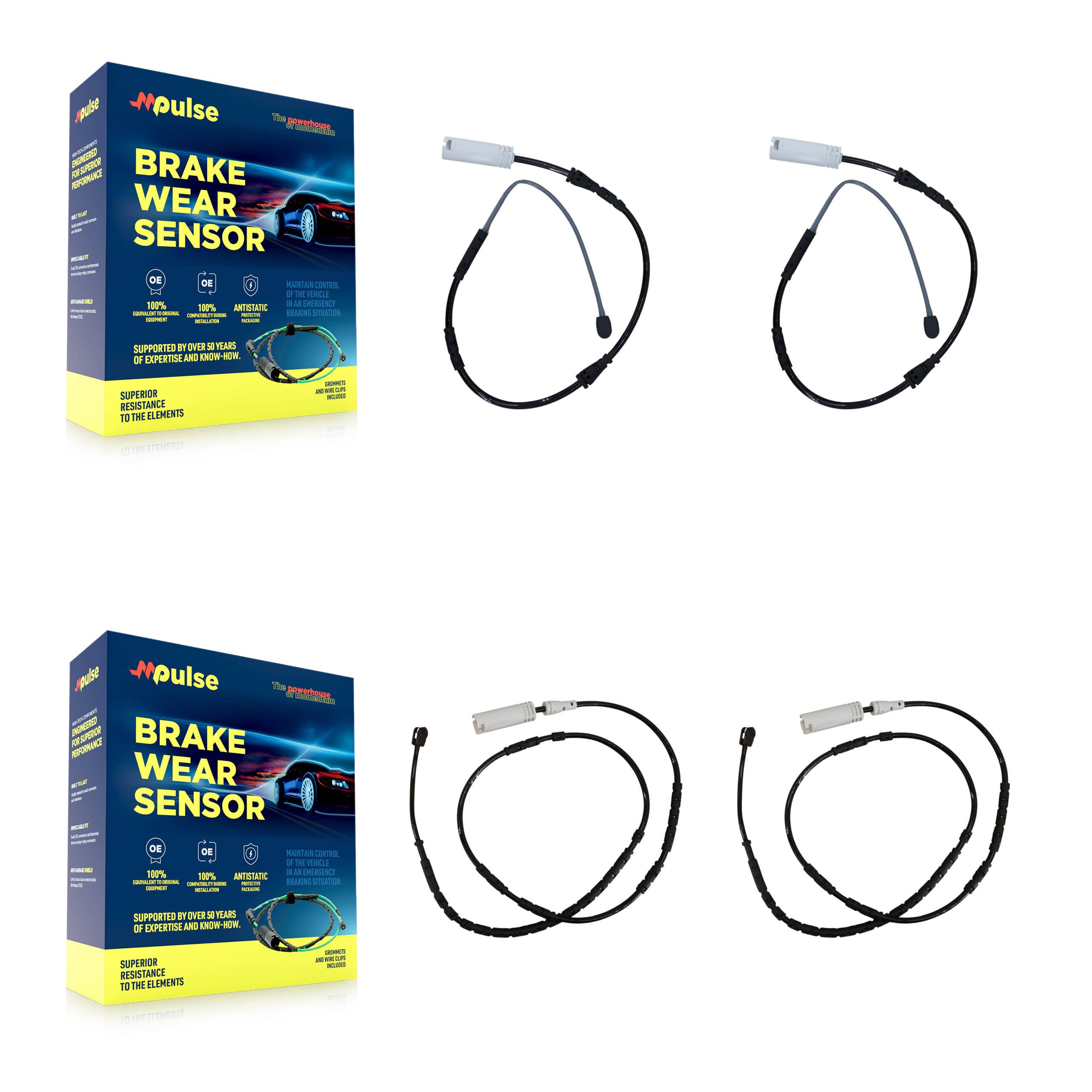 Mpulse - KSE-100166 - Front and Rear Disc Brake Pad Wear Sensor Kits