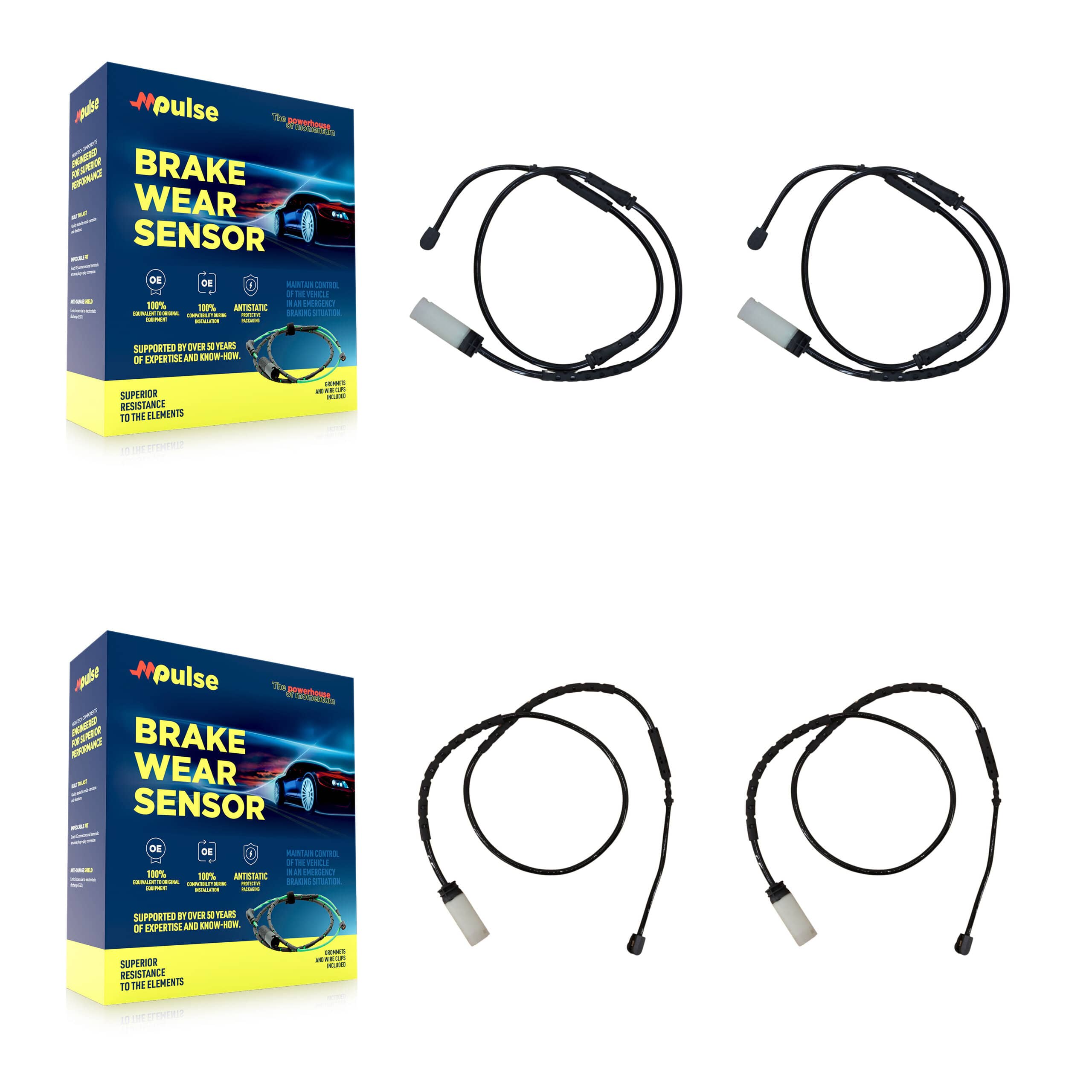 Mpulse - KSE-100236 - Front and Rear Disc Brake Pad Wear Sensor Kits