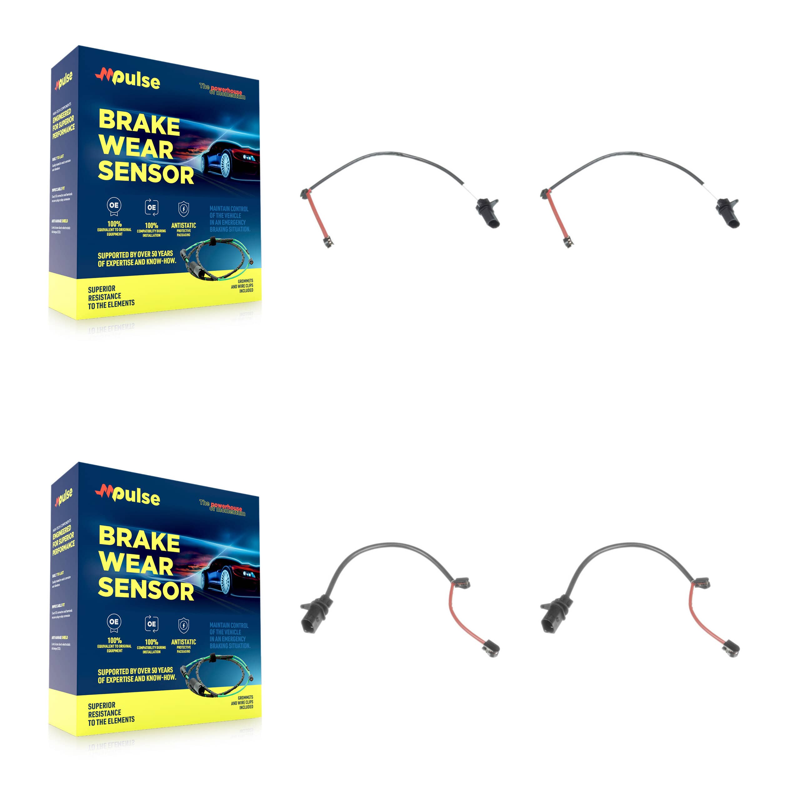 Mpulse - KSE-100407 - Front and Rear Disc Brake Pad Wear Sensor Kits