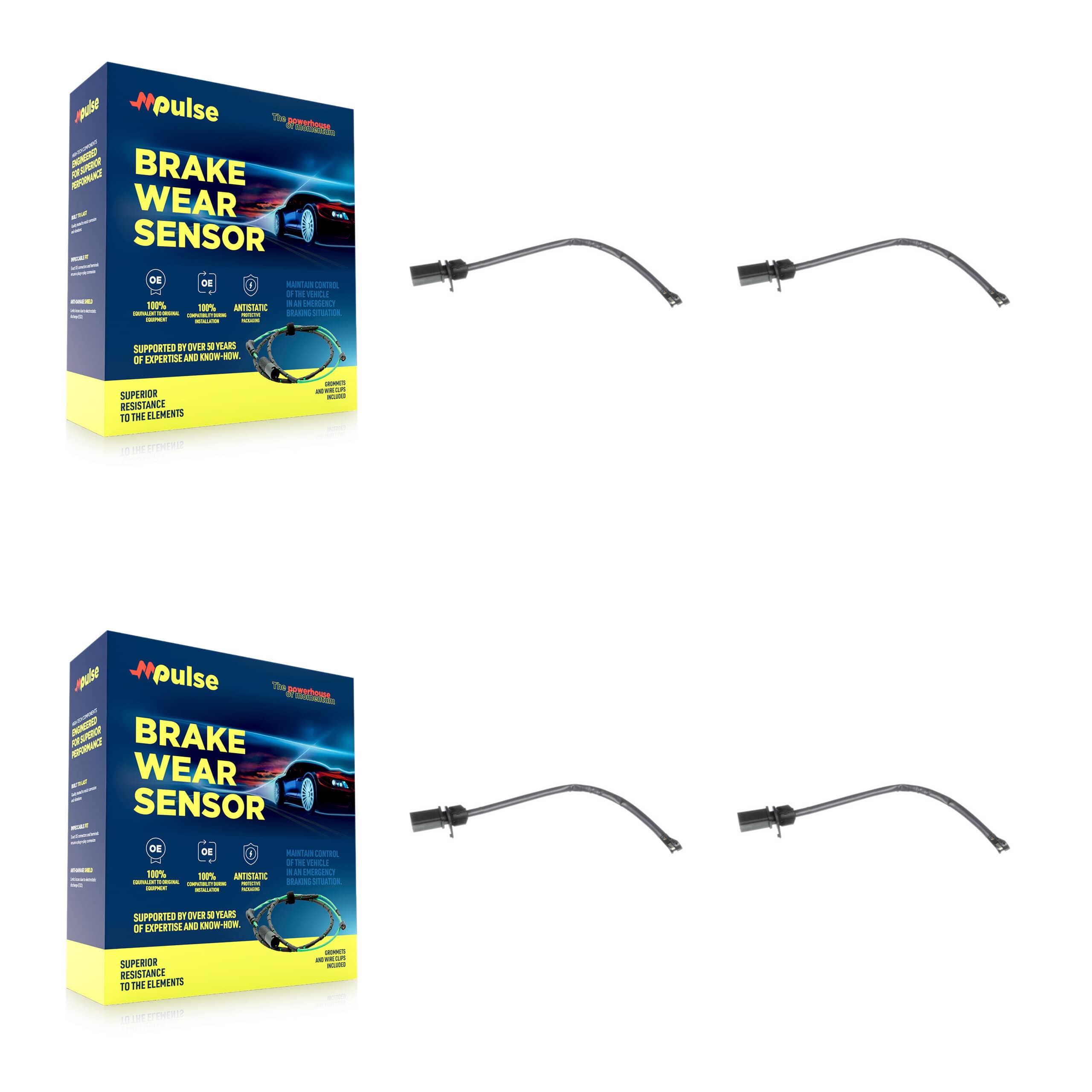Mpulse - KSE-100415 - Front and Rear Disc Brake Pad Wear Sensor Kits