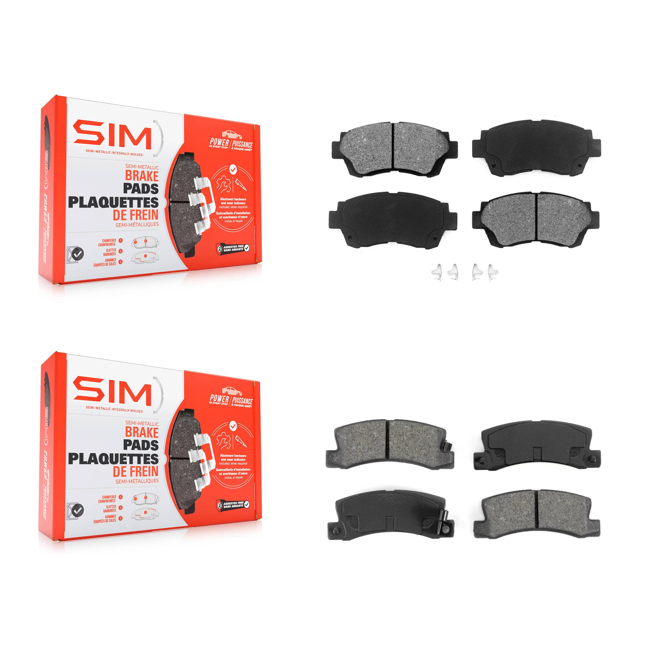 SIM - KSM-100248 - Front and Rear Disc Brake Pad Kits
