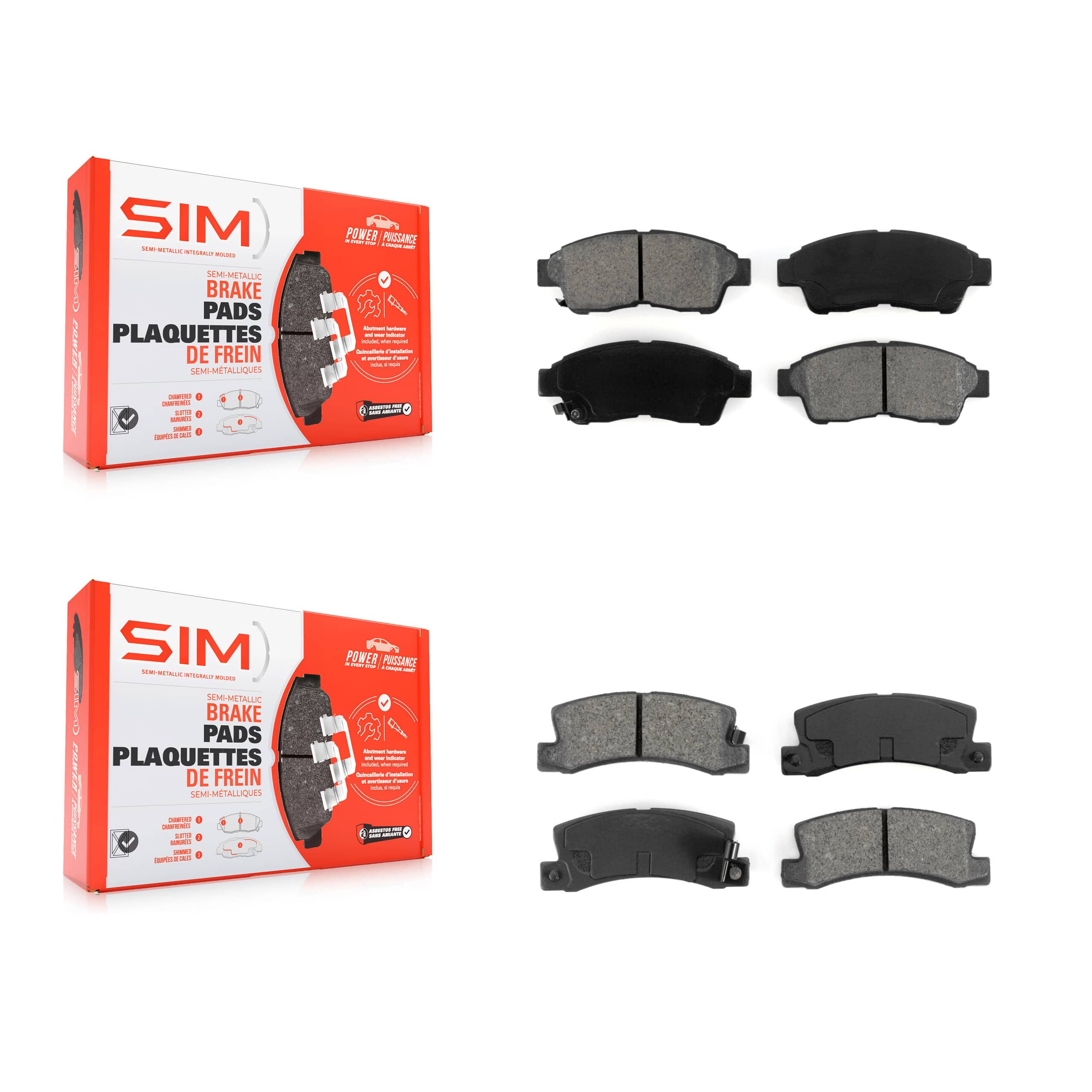 SIM - KSM-100267 - Front and Rear Disc Brake Pad Kits