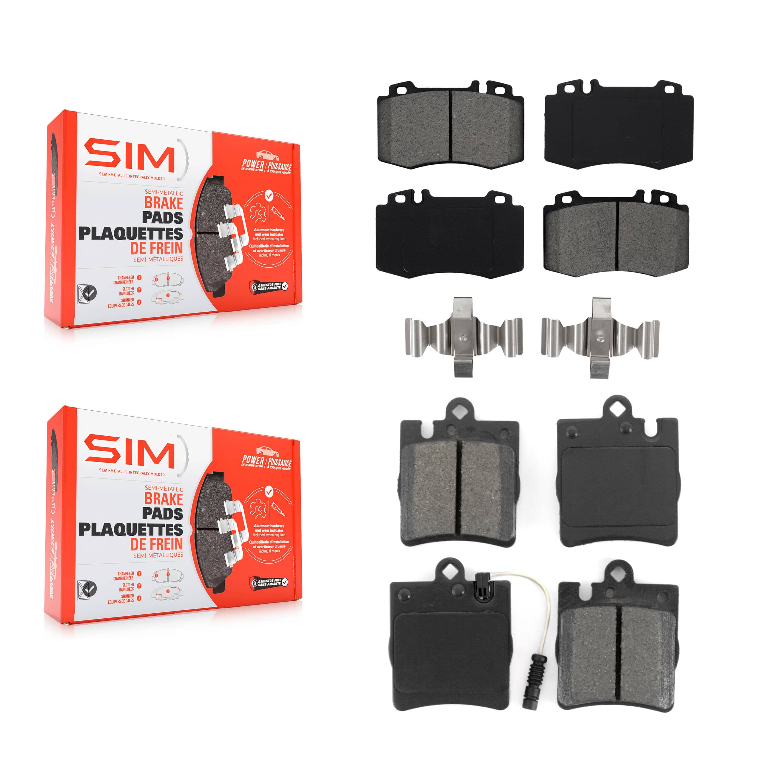 SIM - KSM-100368 - Front and Rear Disc Brake Pad Kits