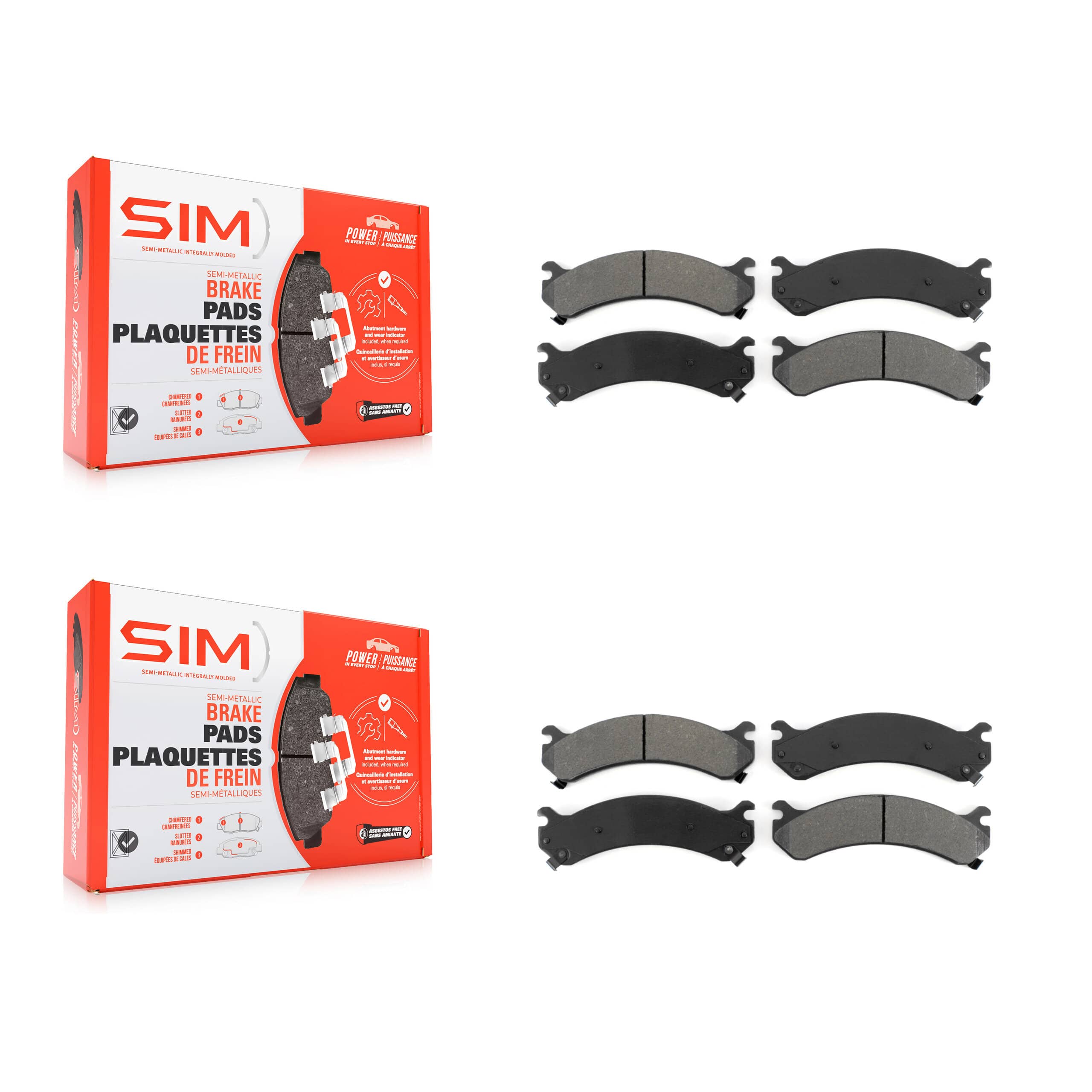 SIM - KSM-100547 - Front and Rear Disc Brake Pad Kits