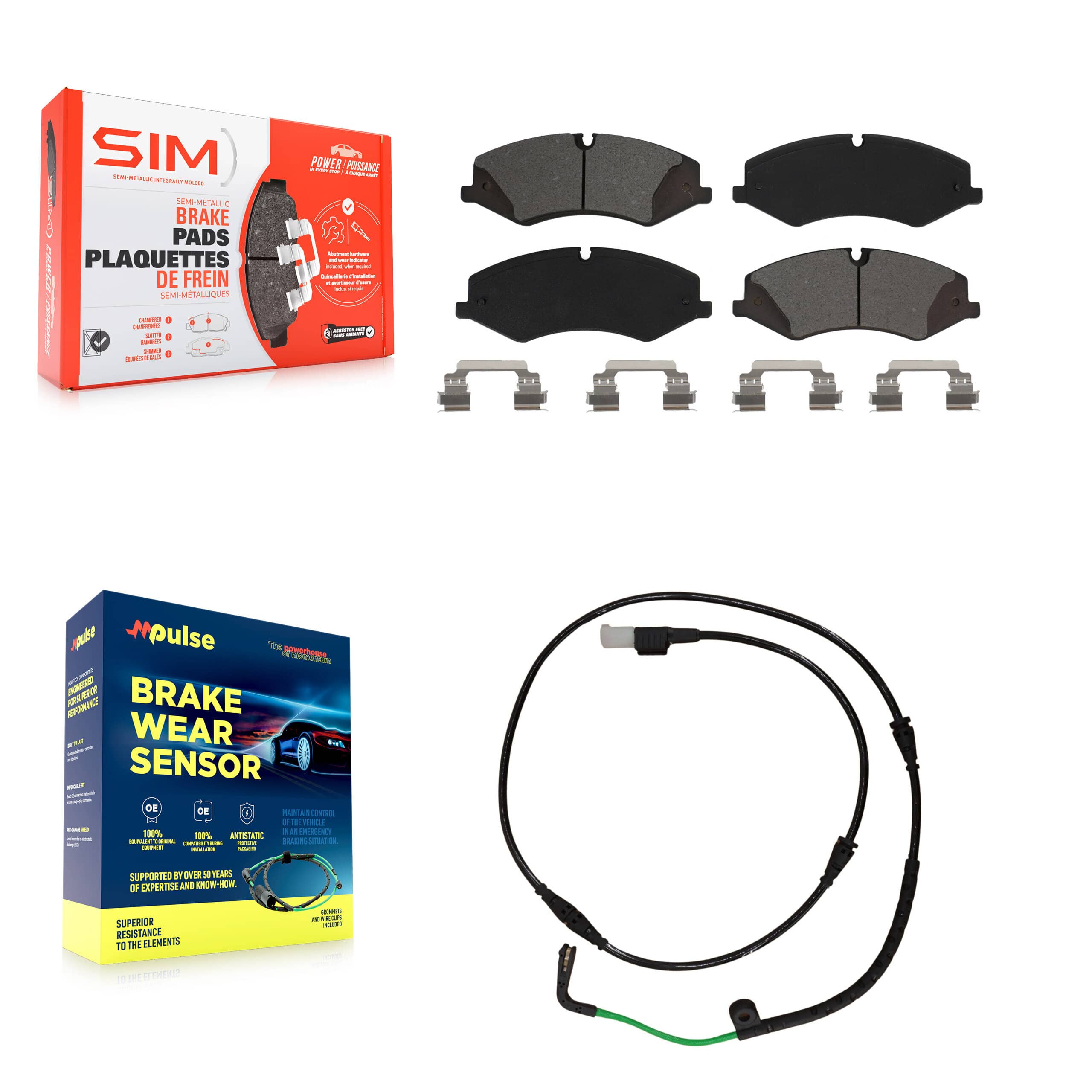 SIM - KSW-100298 - Front Disc Brake Pad Kits