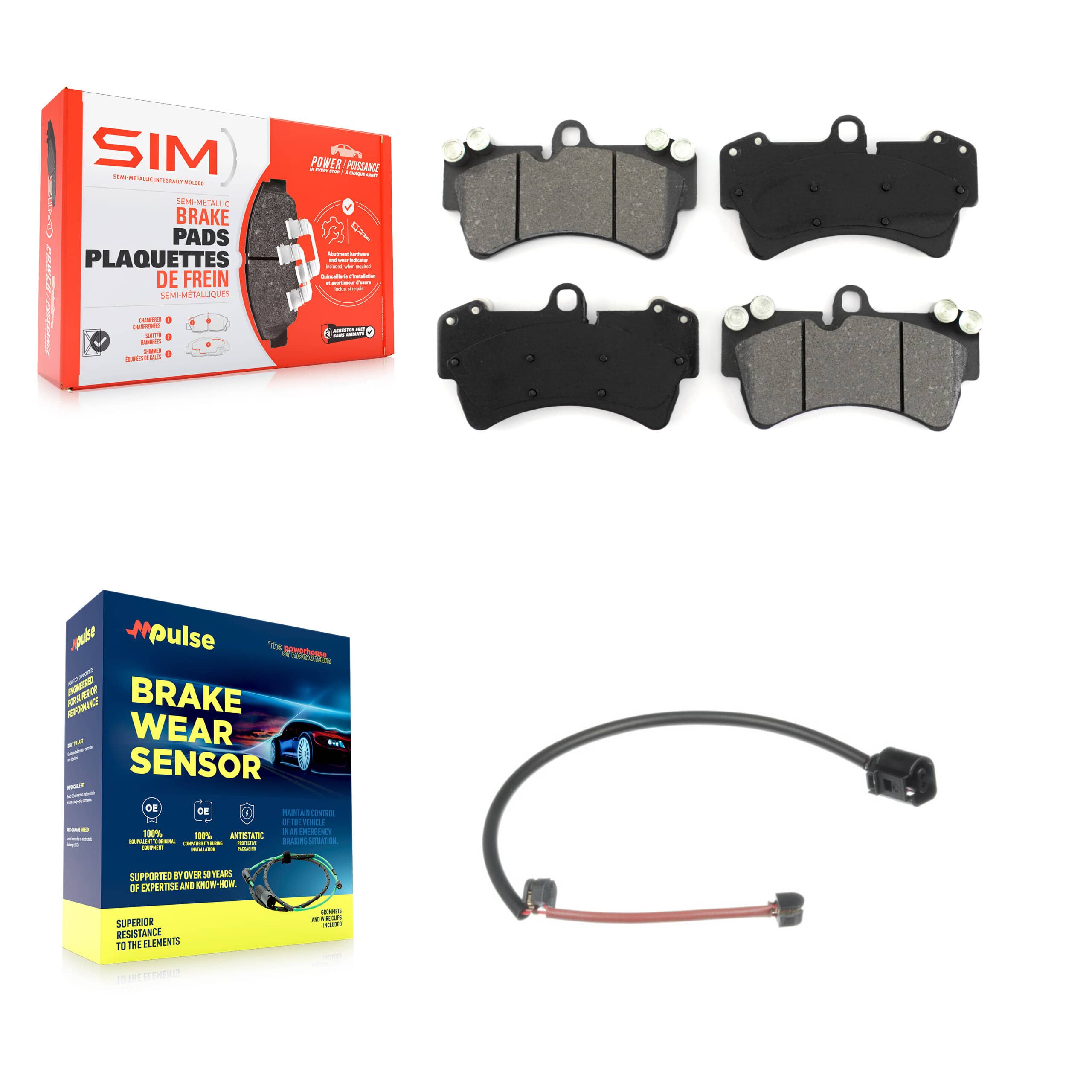 SIM - KSW-100325 - Front Disc Brake Pad Kits