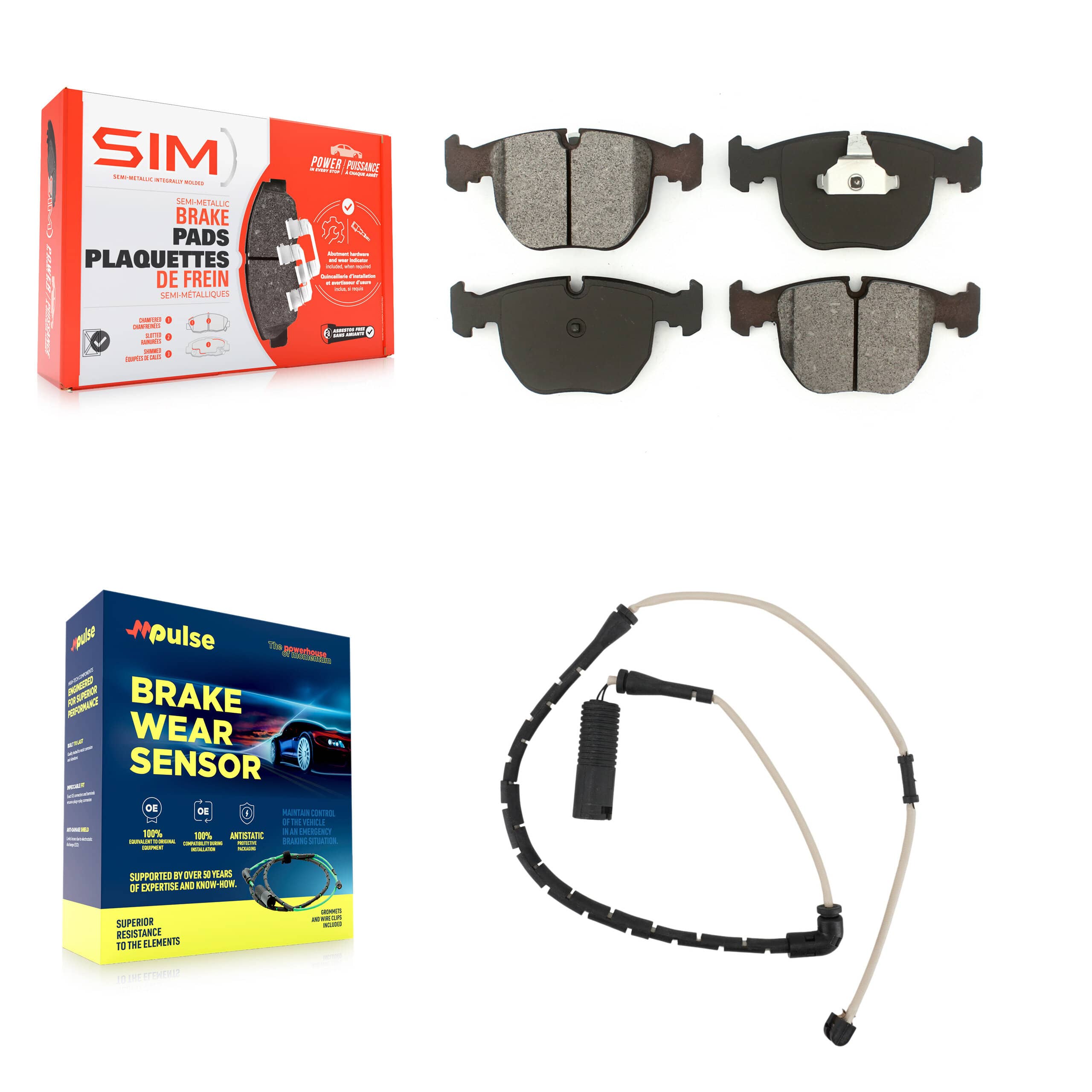 SIM - KSW-100350 - Front Disc Brake Pad Kits