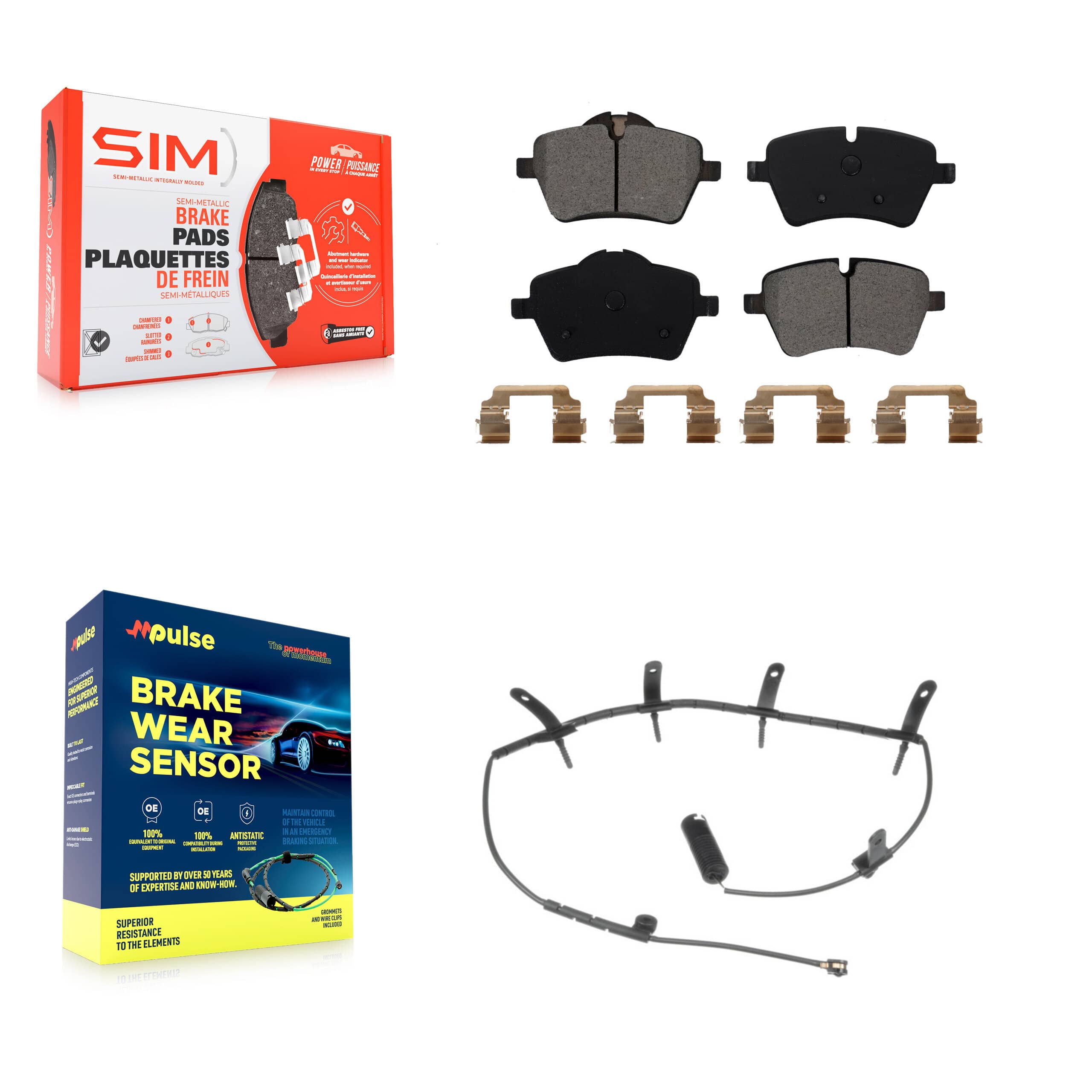 SIM - KSW-100357 - Front Disc Brake Pad Kits