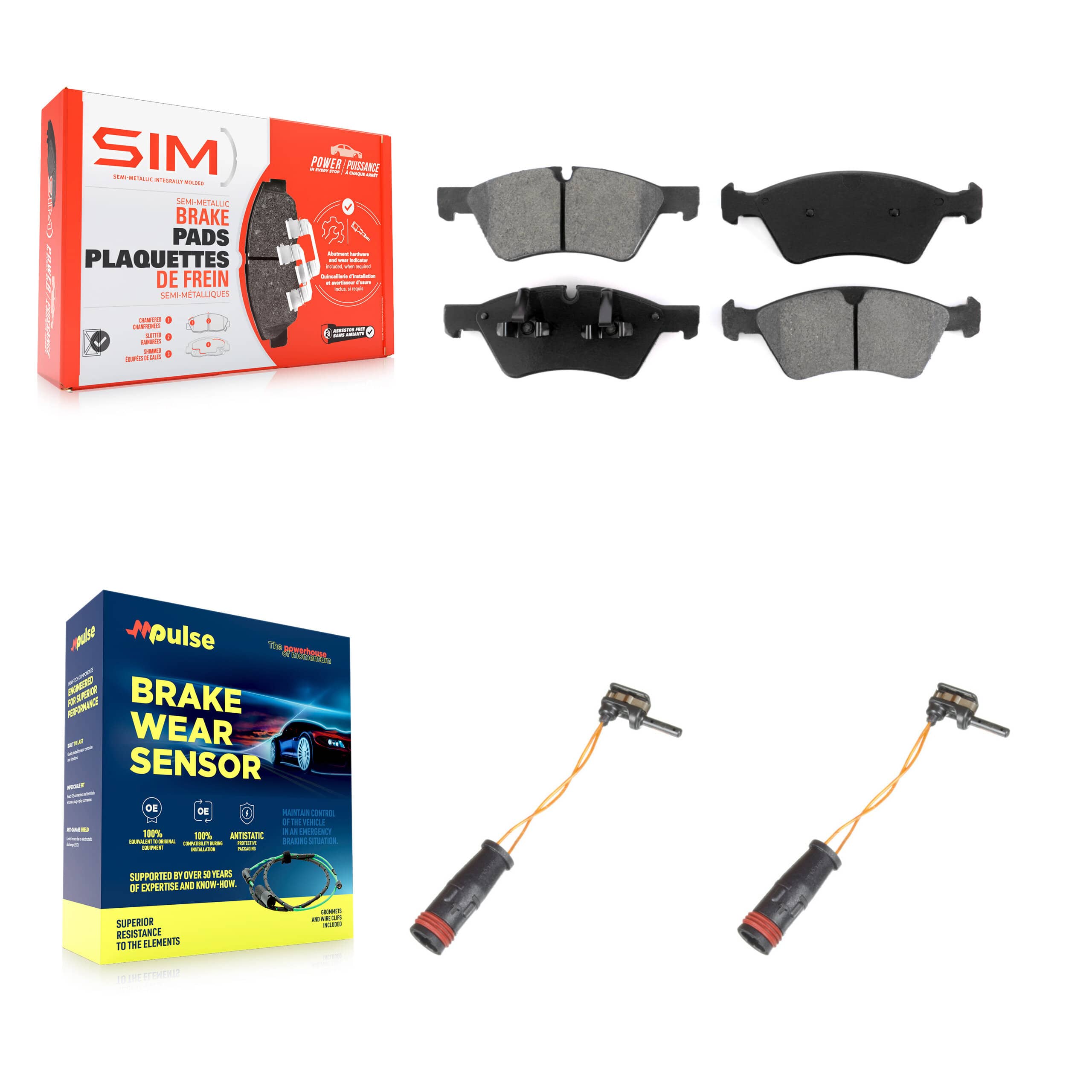 SIM - KSW-100456 - Front Disc Brake Pad Kits