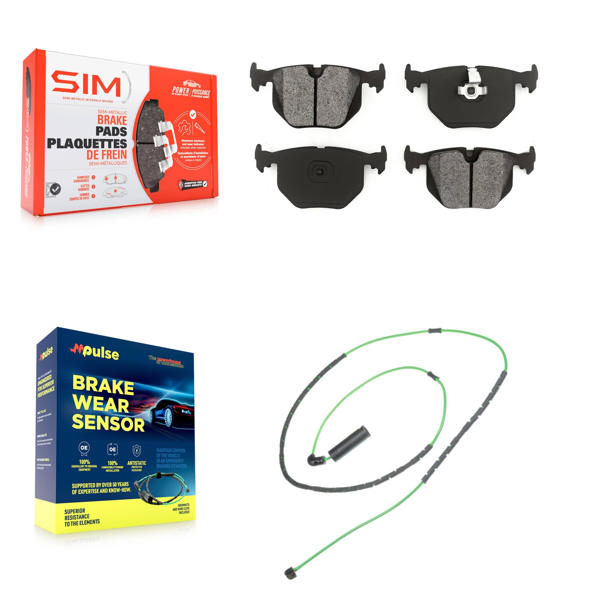 SIM - KSW-100529 - Rear Disc Brake Pad Kits