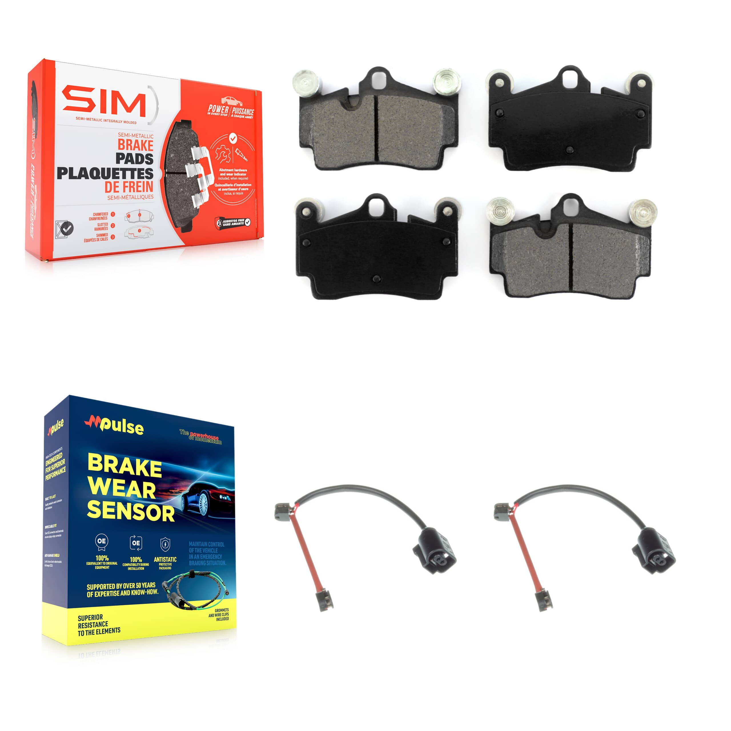 SIM - KSW-100809 - Rear Disc Brake Pad Kits