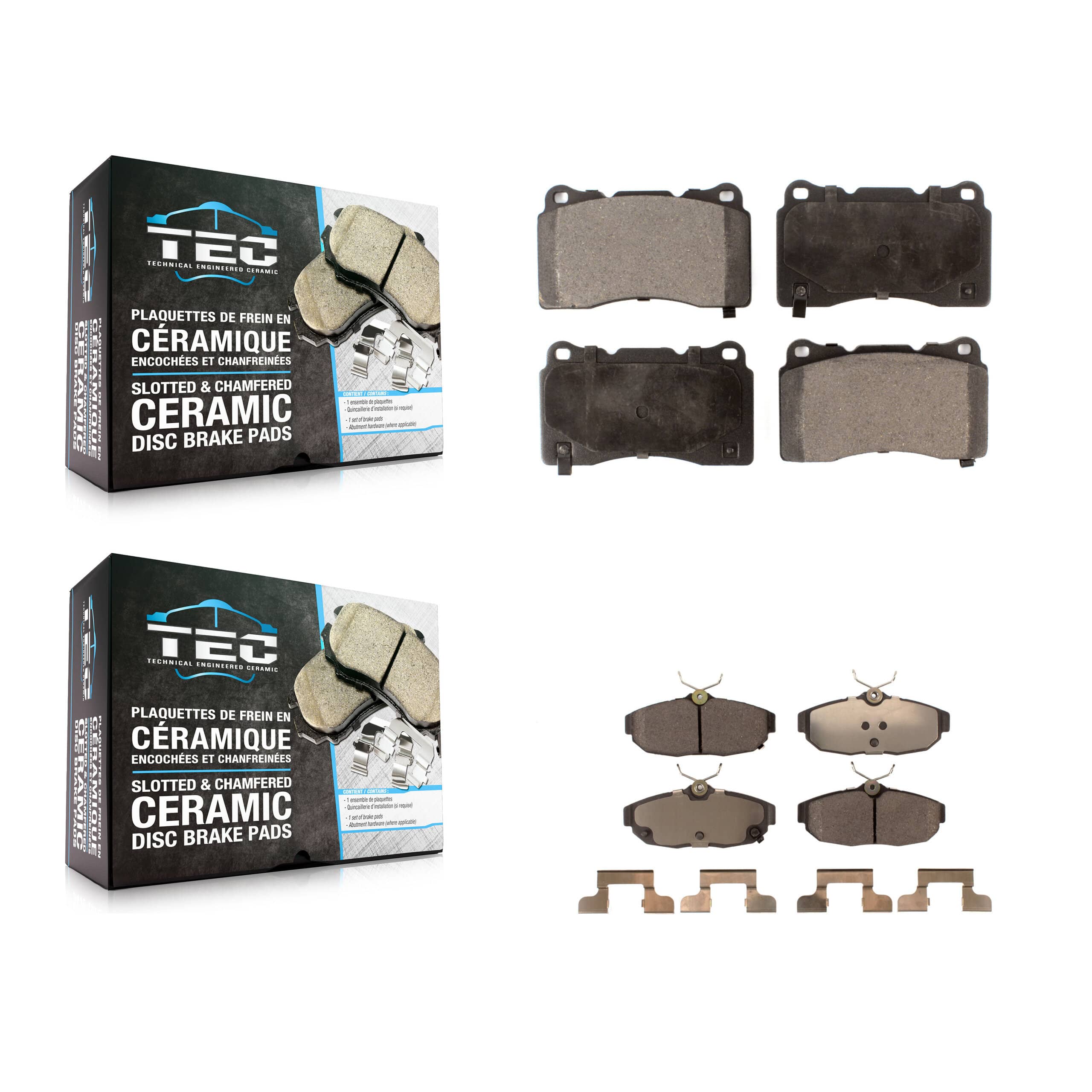 TEC - KTC-100009 - Front and Rear Disc Brake Pad Kits