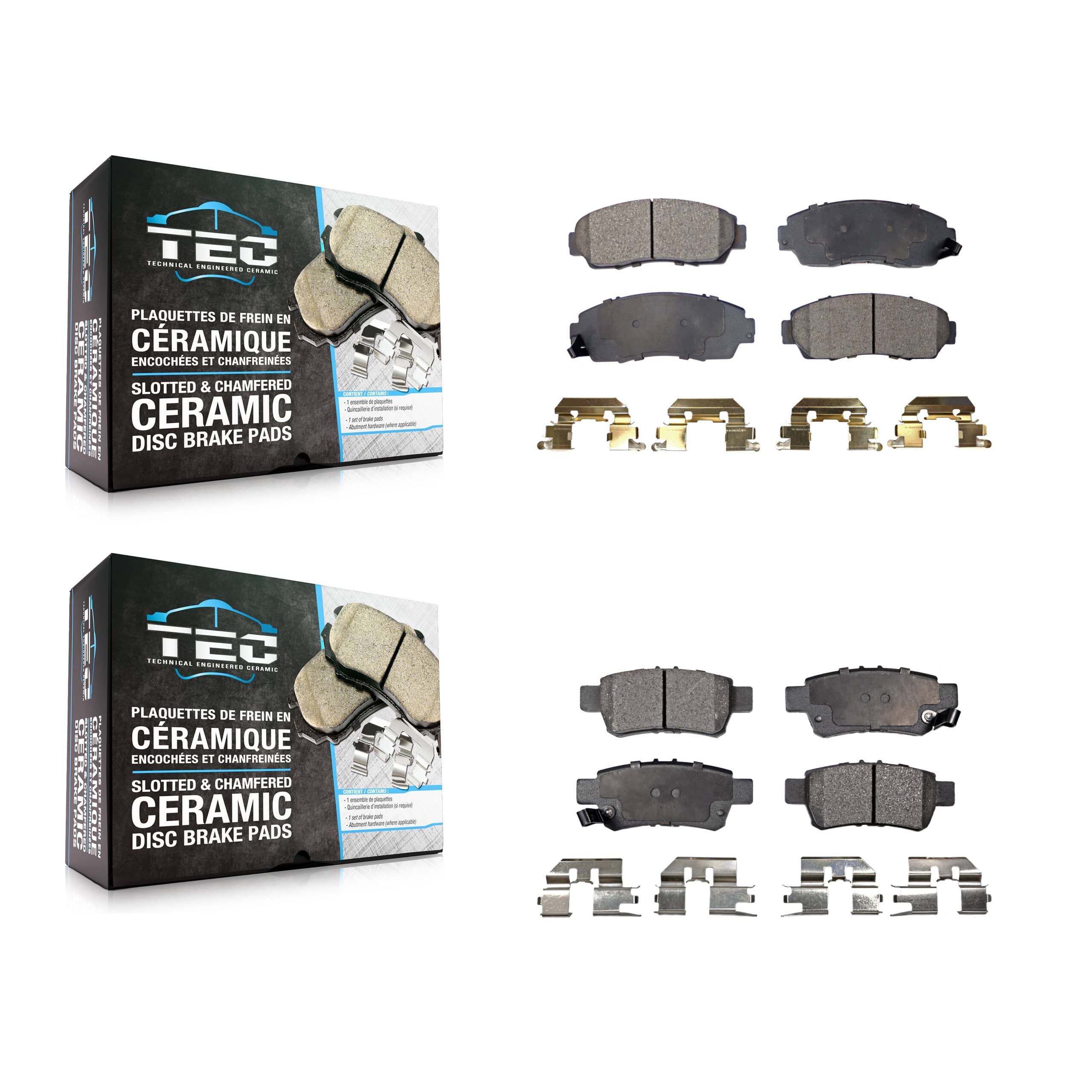 TEC - KTC-100059 - Front and Rear Disc Brake Pad Kits