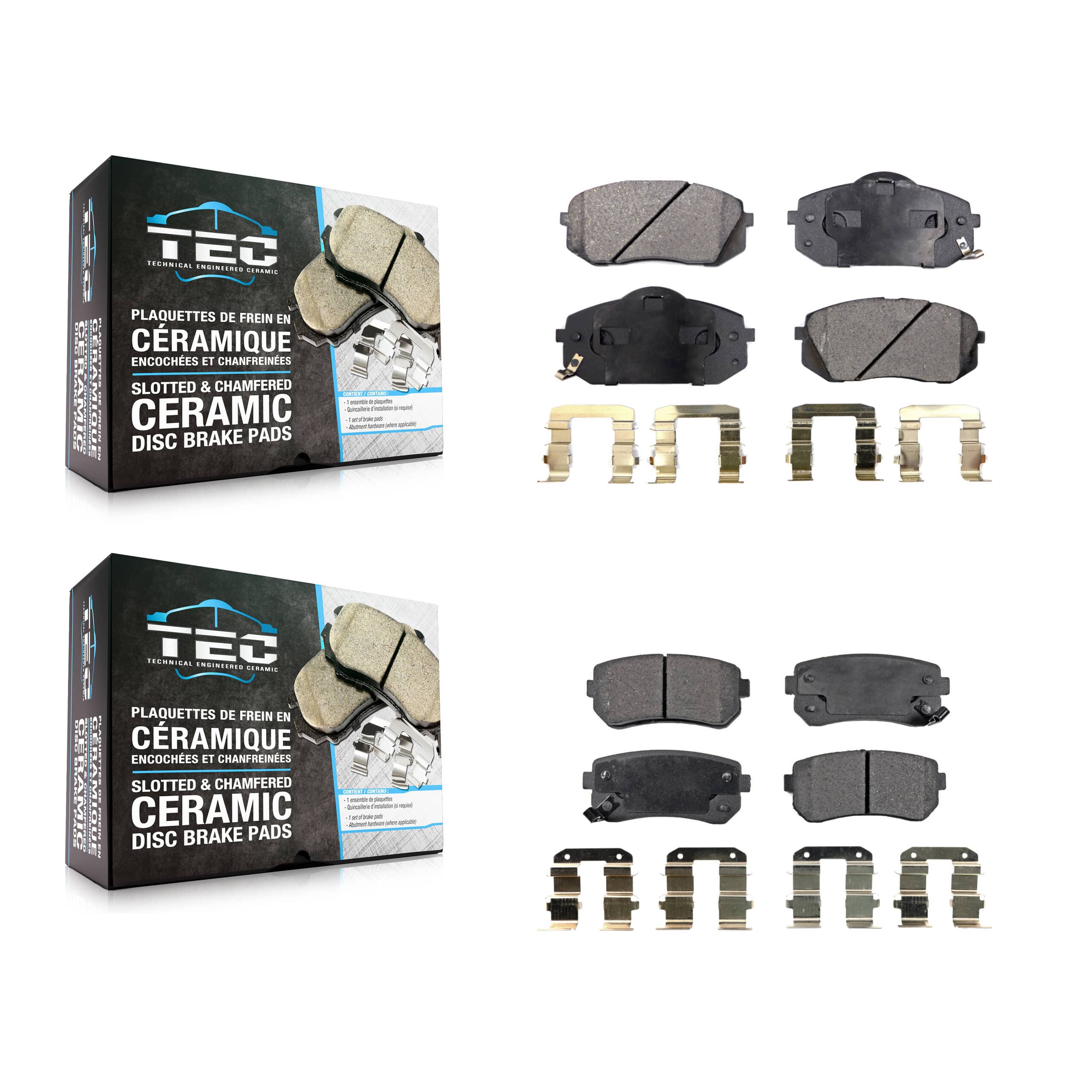 TEC - KTC-100125 - Front and Rear Disc Brake Pad Kits