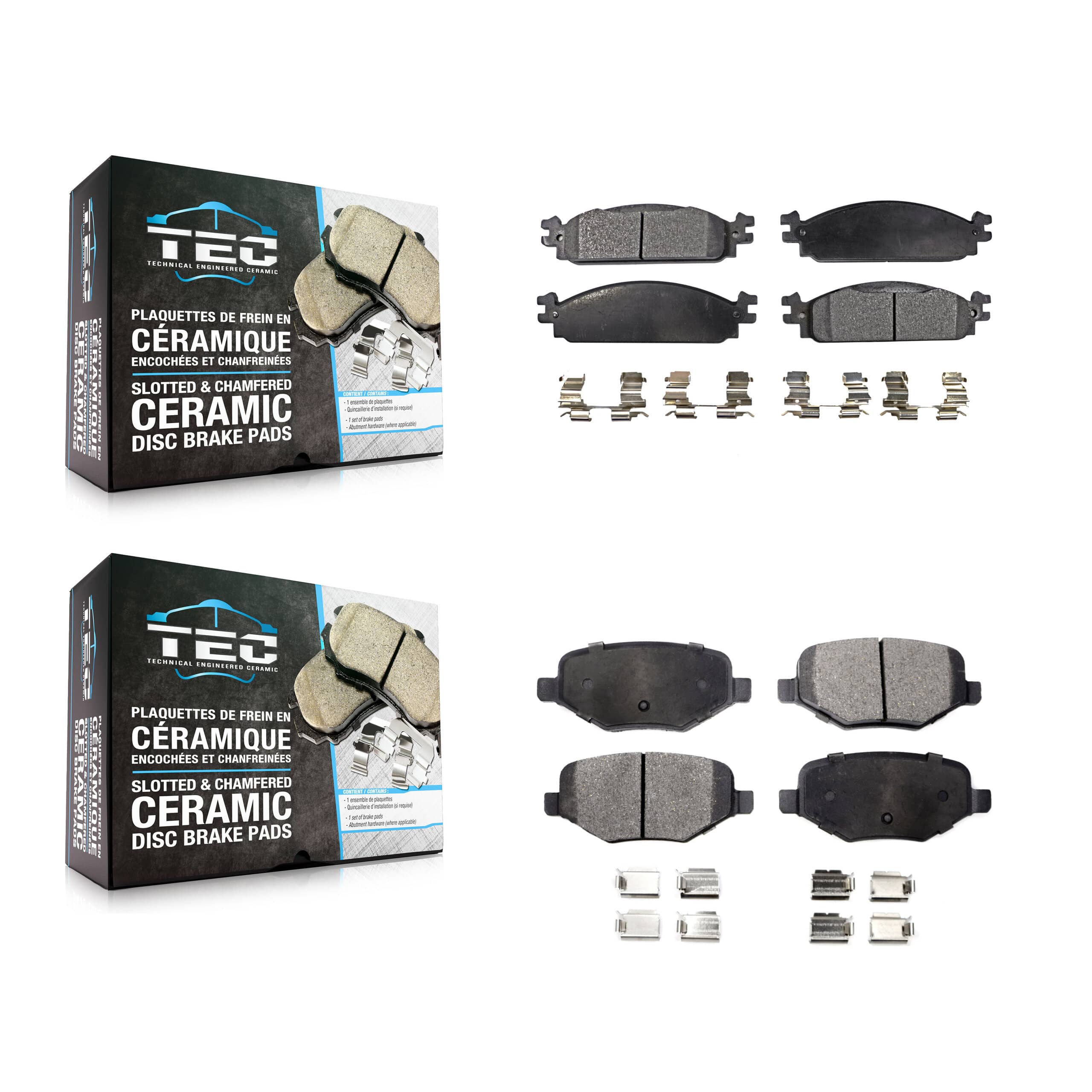 TEC - KTC-100170 - Front and Rear Disc Brake Pad Kits