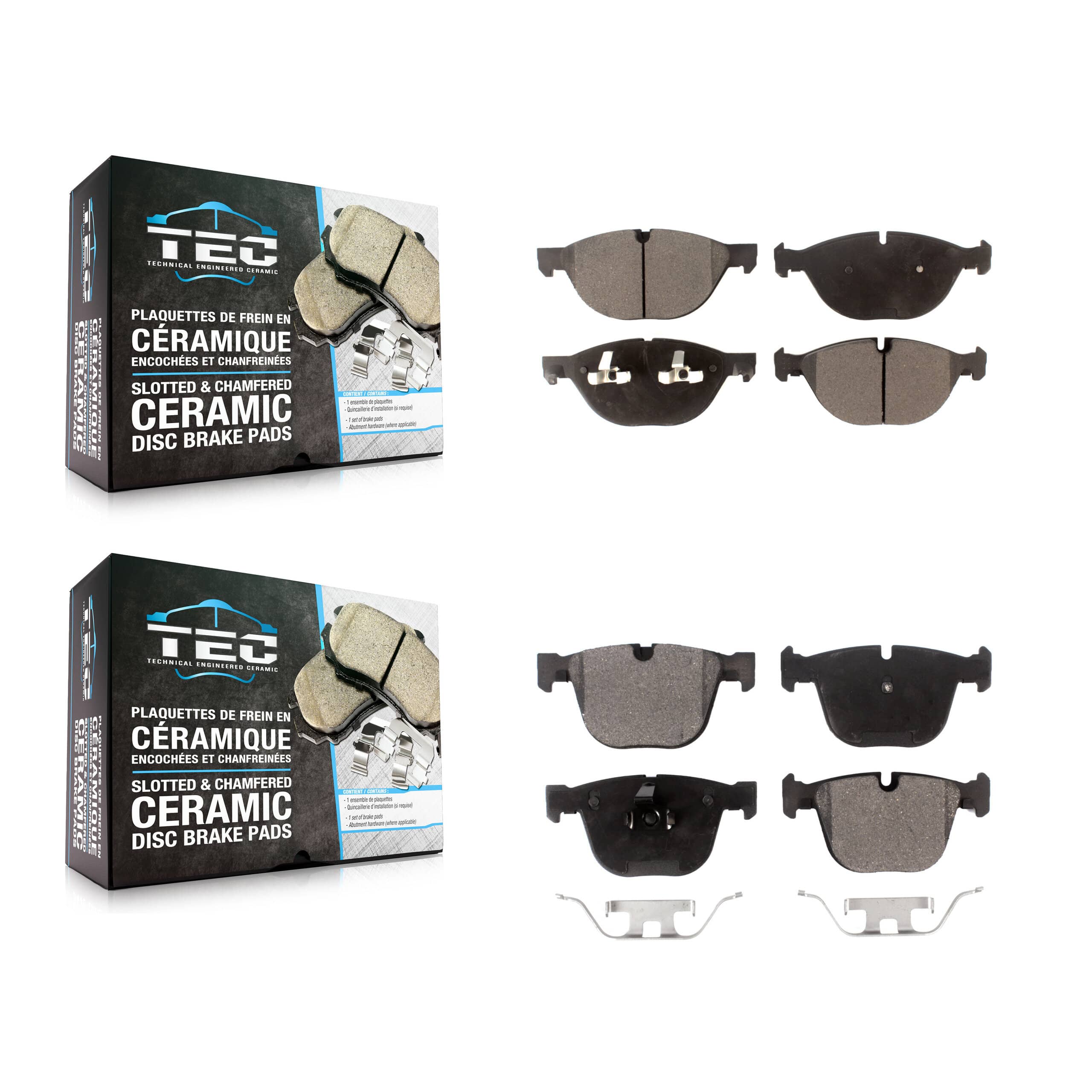 TEC - KTC-100173 - Front and Rear Disc Brake Pad Kits