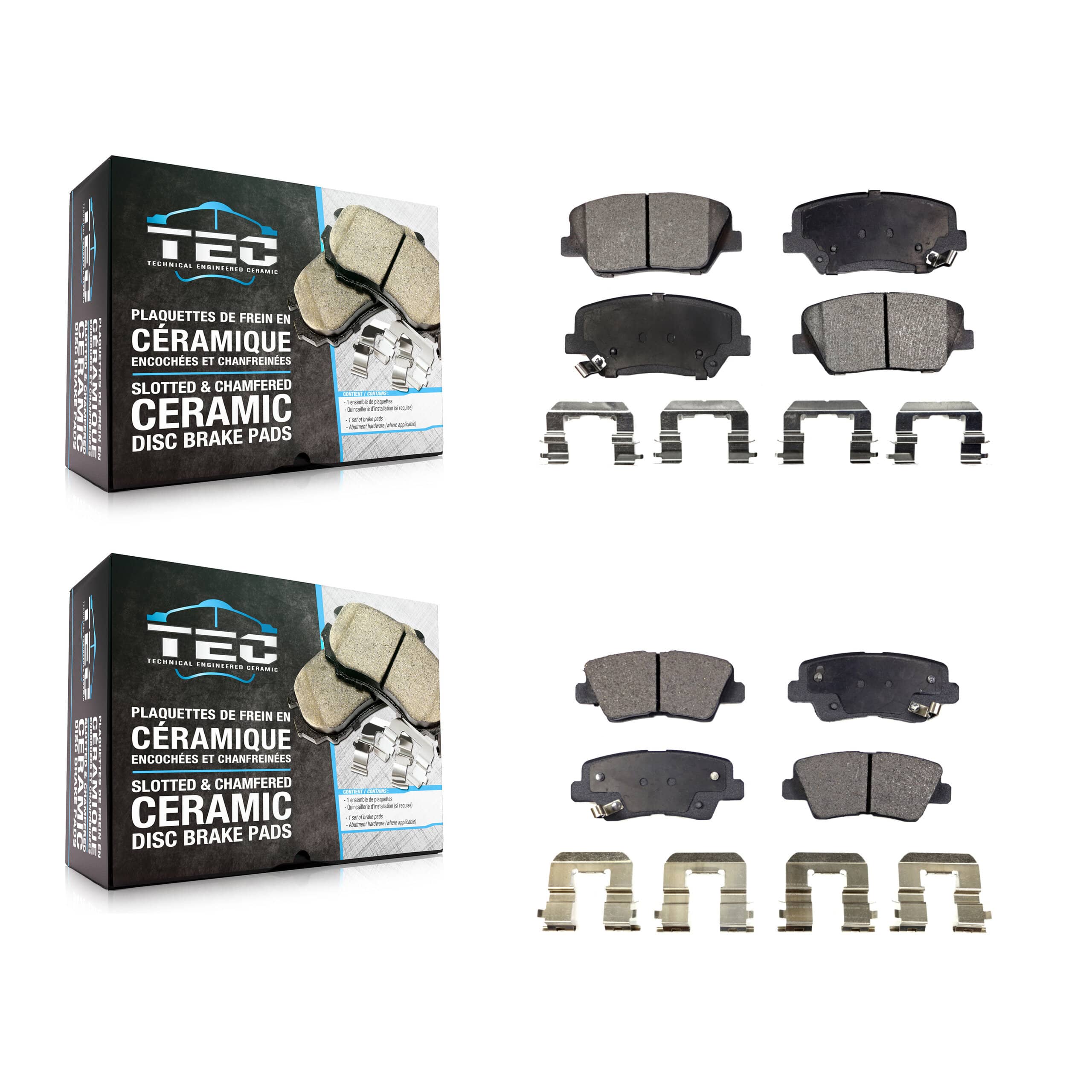 TEC - KTC-100205 - Front and Rear Disc Brake Pad Kits