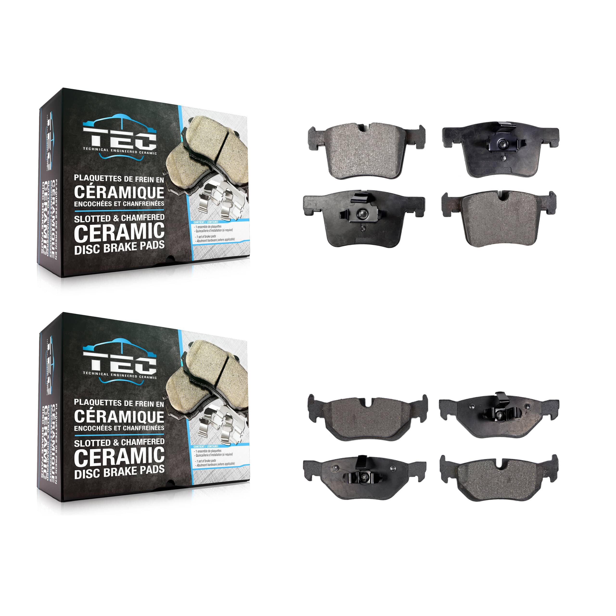 TEC - KTC-100246 - Front and Rear Disc Brake Pad Kits