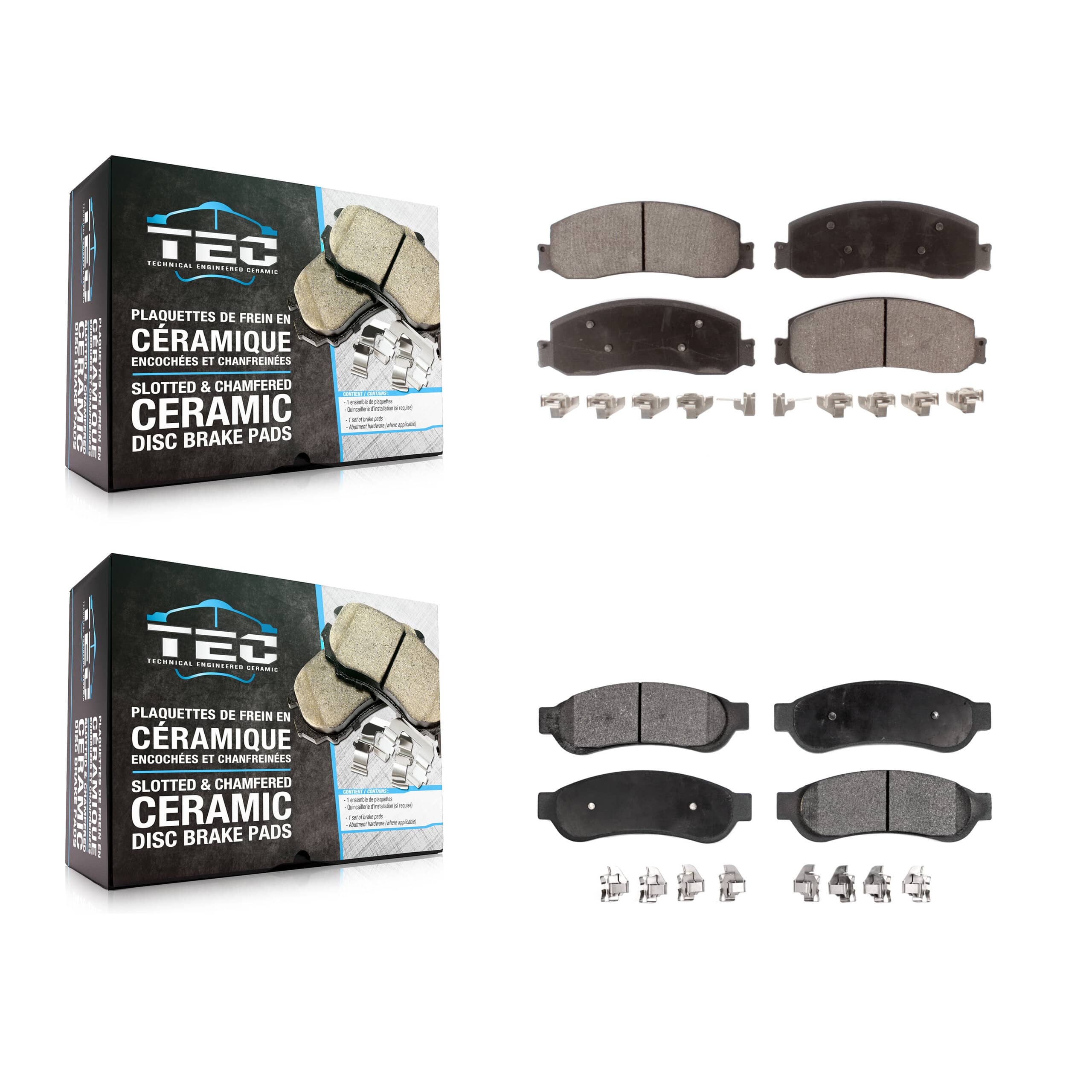 TEC - KTC-100271 - Front and Rear Disc Brake Pad Kits