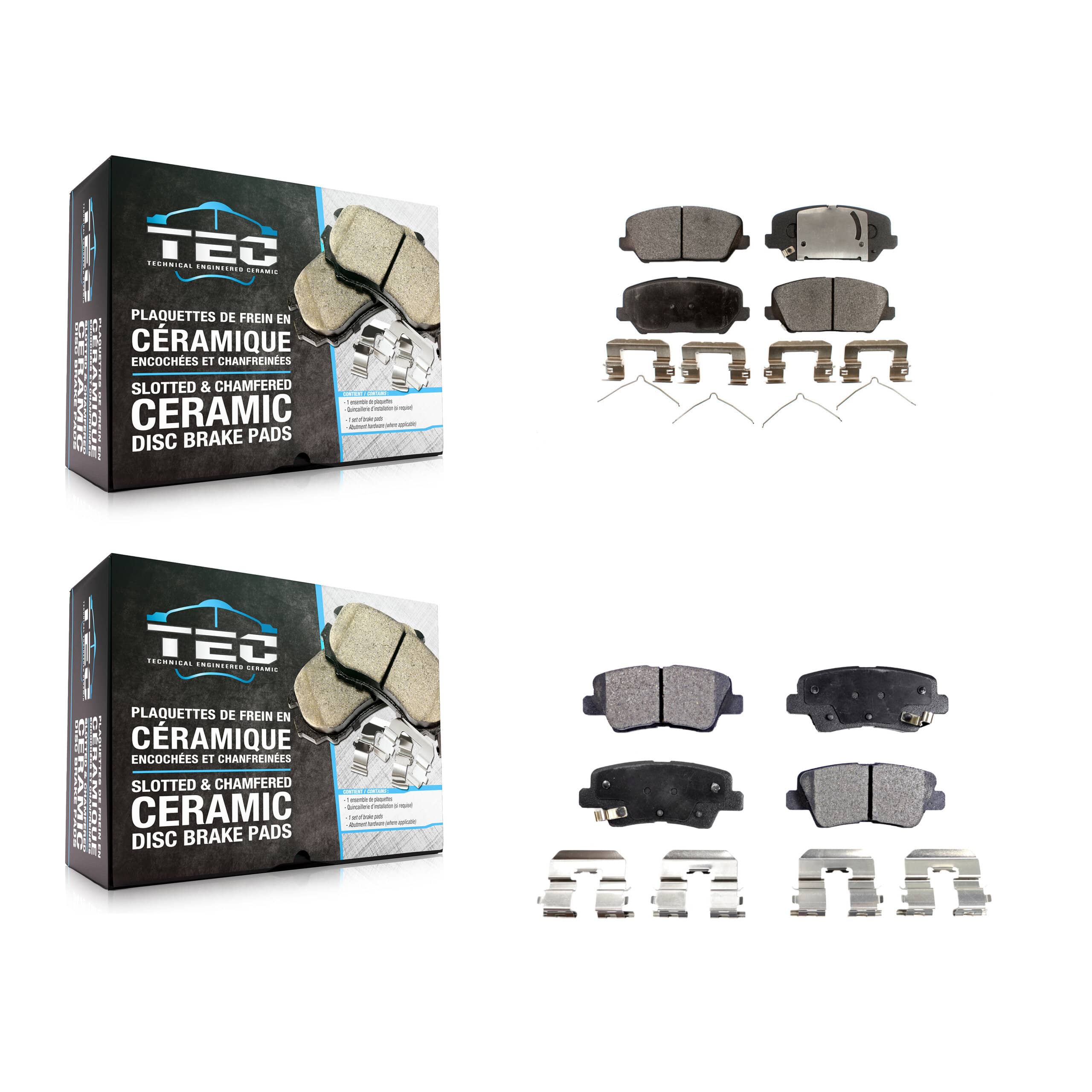 TEC - KTC-100308 - Front and Rear Disc Brake Pad Kits