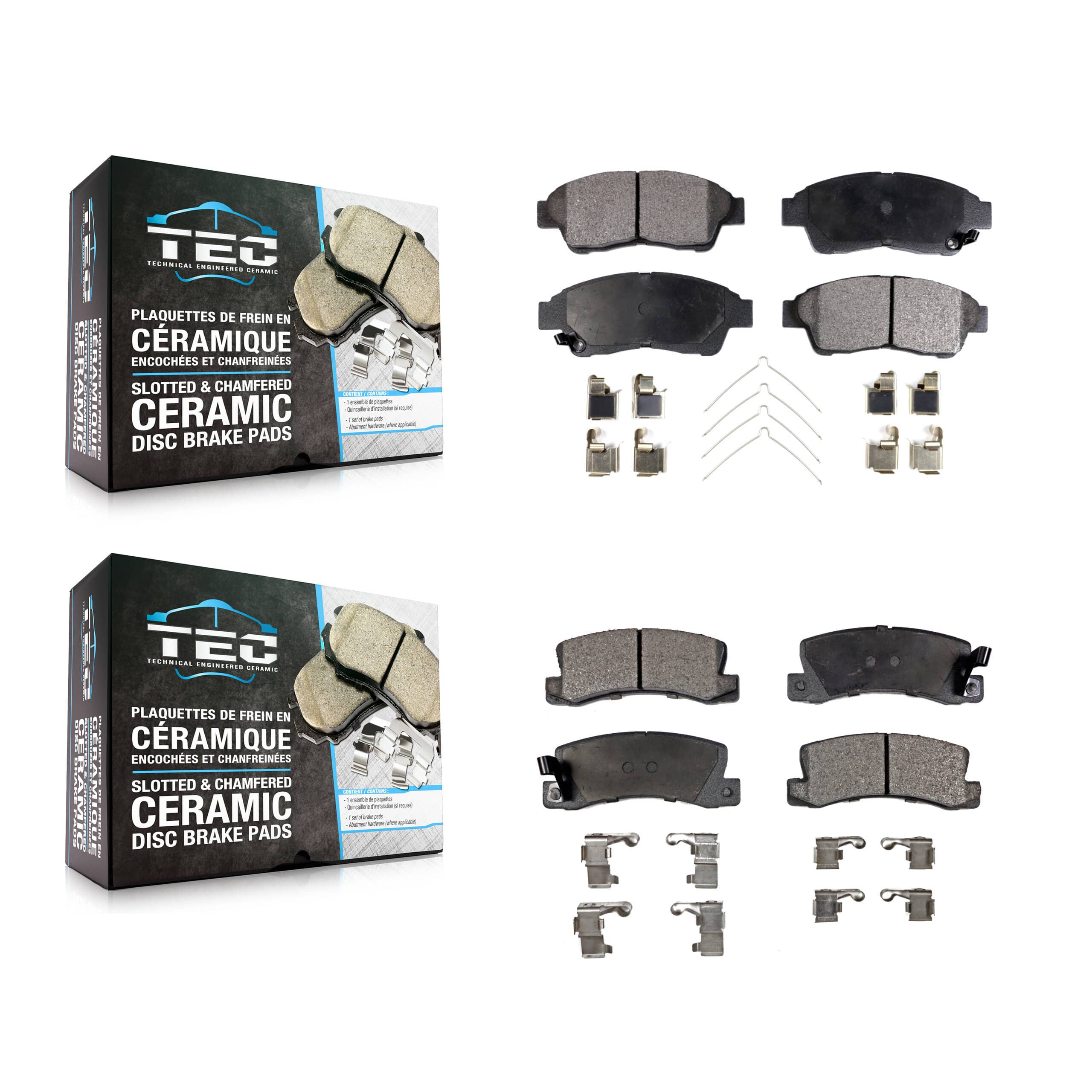 TEC - KTC-100342 - Front and Rear Disc Brake Pad Kits