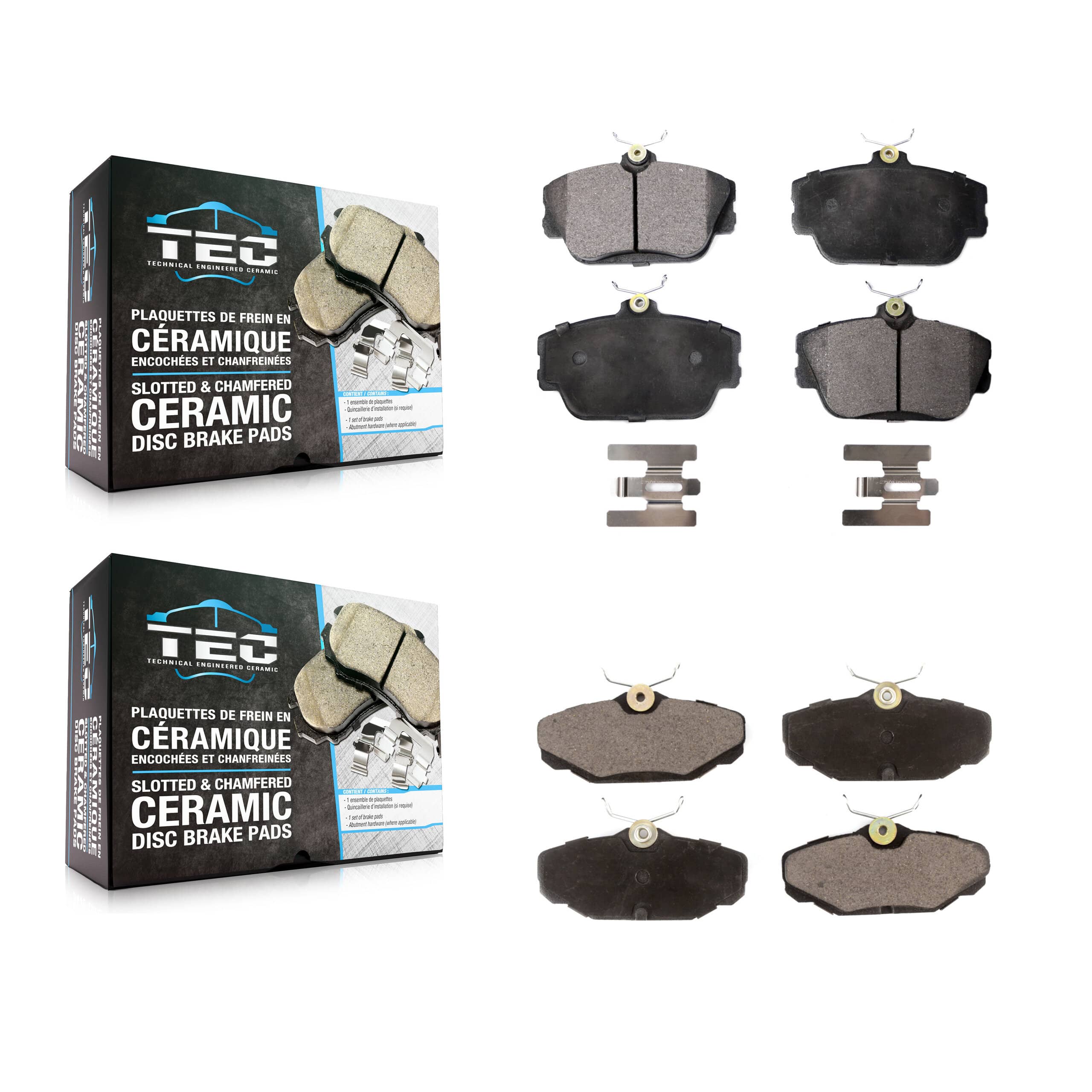 TEC - KTC-100344 - Front and Rear Disc Brake Pad Kits